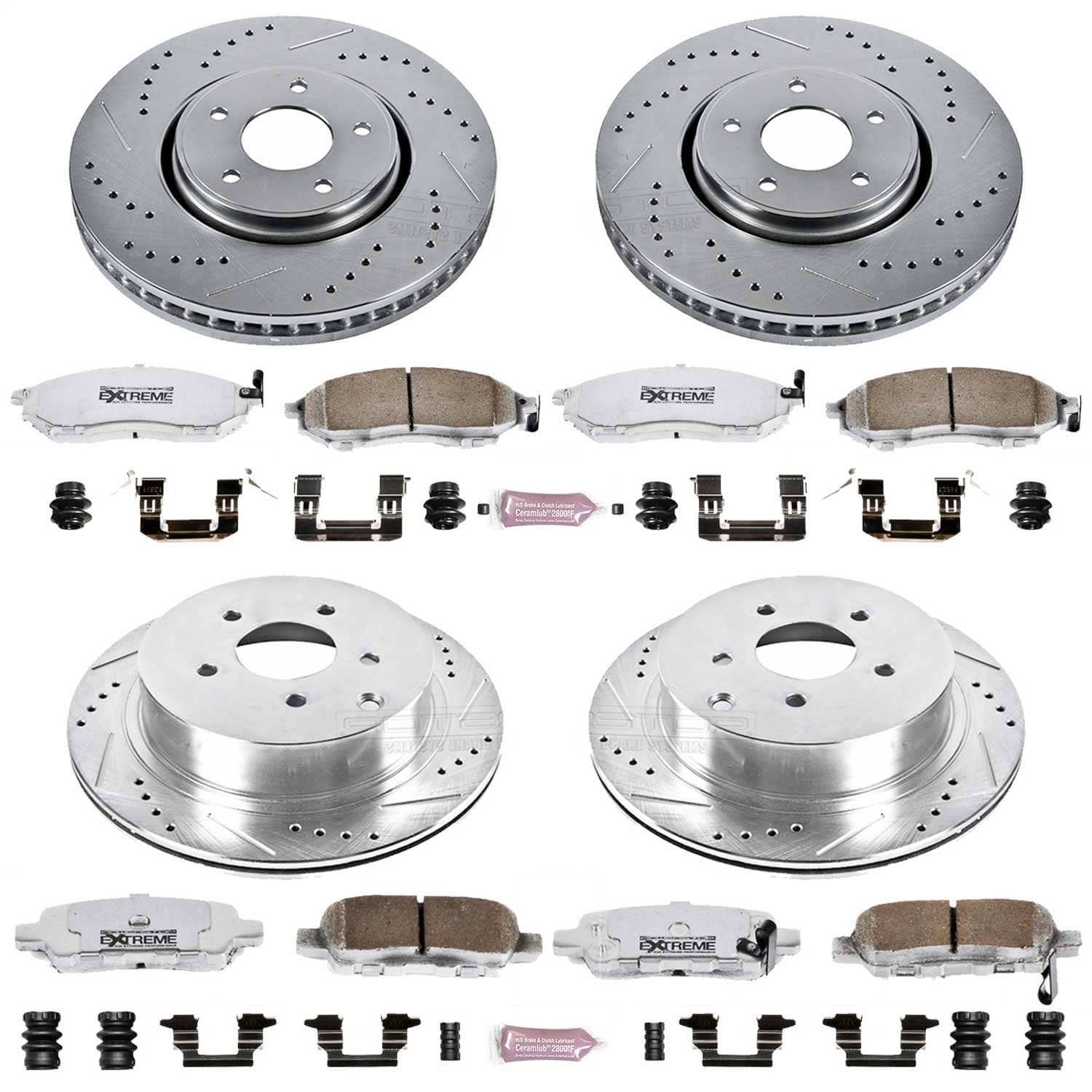 Power Stop - K4477-26 - Front and Rear - Disc Brake Pad and Rotor Kit