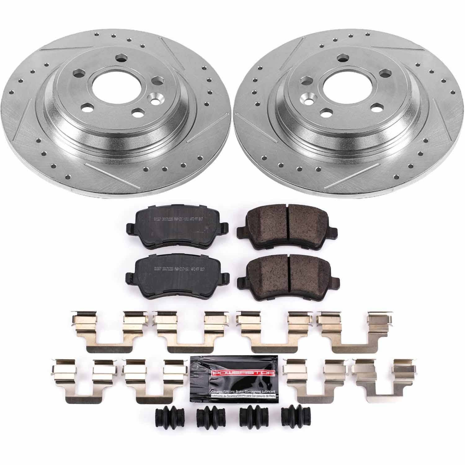 Power Stop - K4704 - Rear - Disc Brake Pad and Rotor Kit