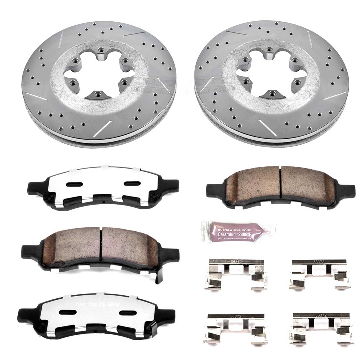 Power Stop - K5405-36 - Front - Disc Brake Pad and Rotor Kit