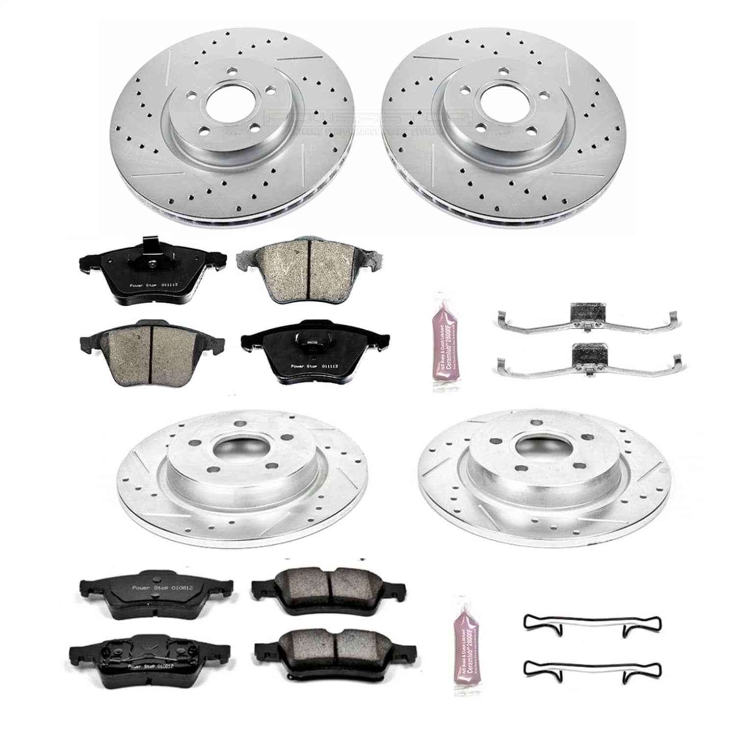 Power Stop - K5470 - Front and Rear - Disc Brake Pad and Rotor Kit