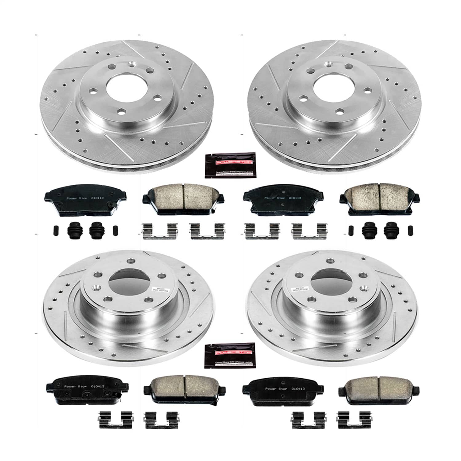 Power Stop - K5555 - Front and Rear - Disc Brake Pad and Rotor Kit