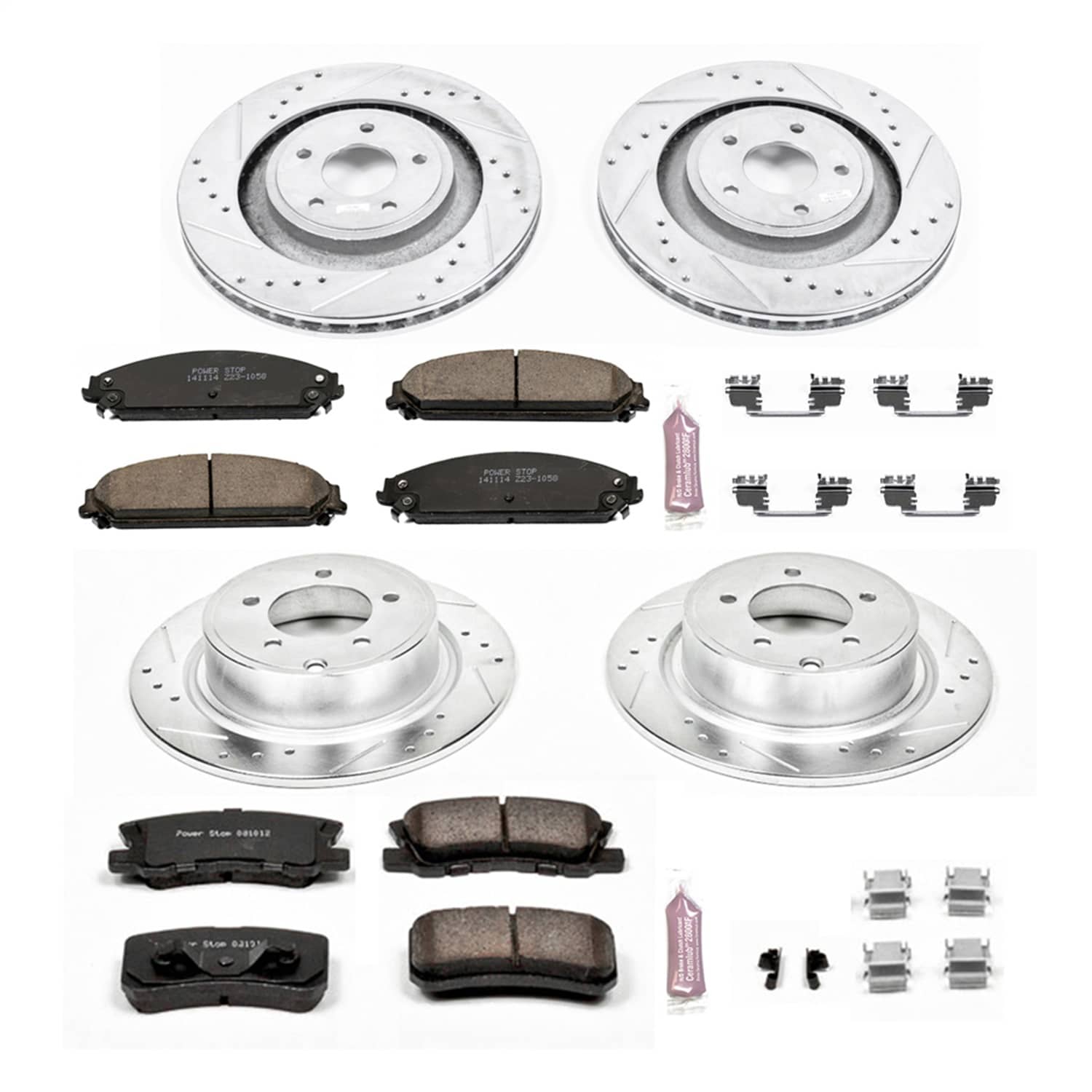 Power Stop - K5566 - Front and Rear - Disc Brake Pad and Rotor Kit