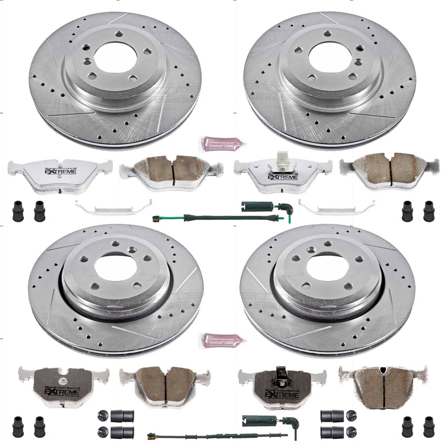 Power Stop - K5728-26 - Front and Rear - Disc Brake Pad and Rotor Kit