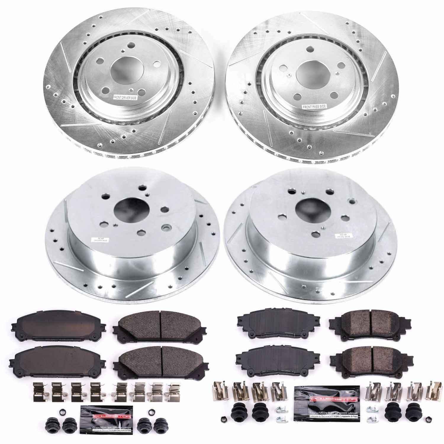 Power Stop - K5828 - Front and Rear - Disc Brake Pad and Rotor Kit