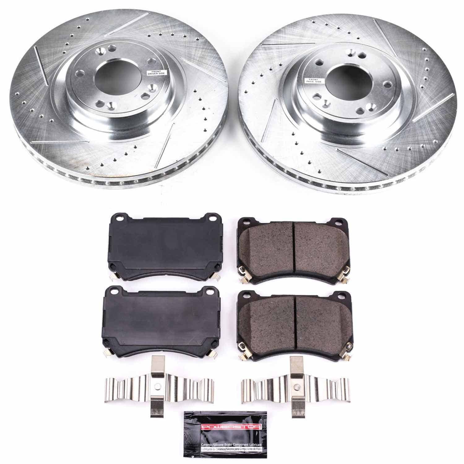Power Stop - K5843 - Front - Disc Brake Pad and Rotor Kit