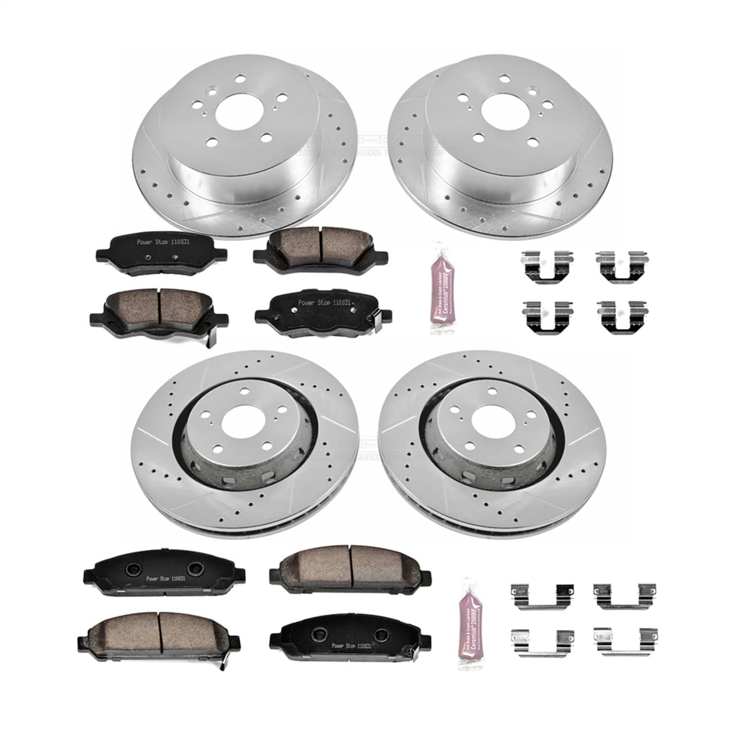 Power Stop - K5866 - Front and Rear - Disc Brake Pad and Rotor Kit