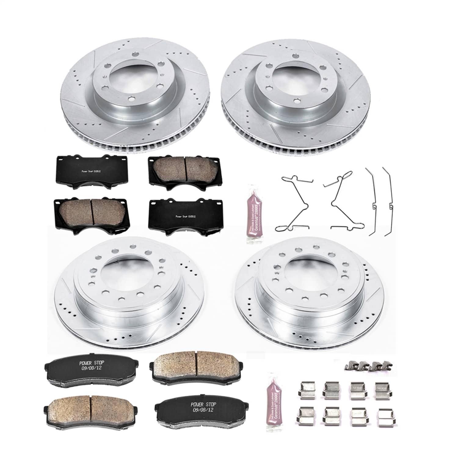 Power Stop - K5874 - Front and Rear - Disc Brake Pad and Rotor Kit