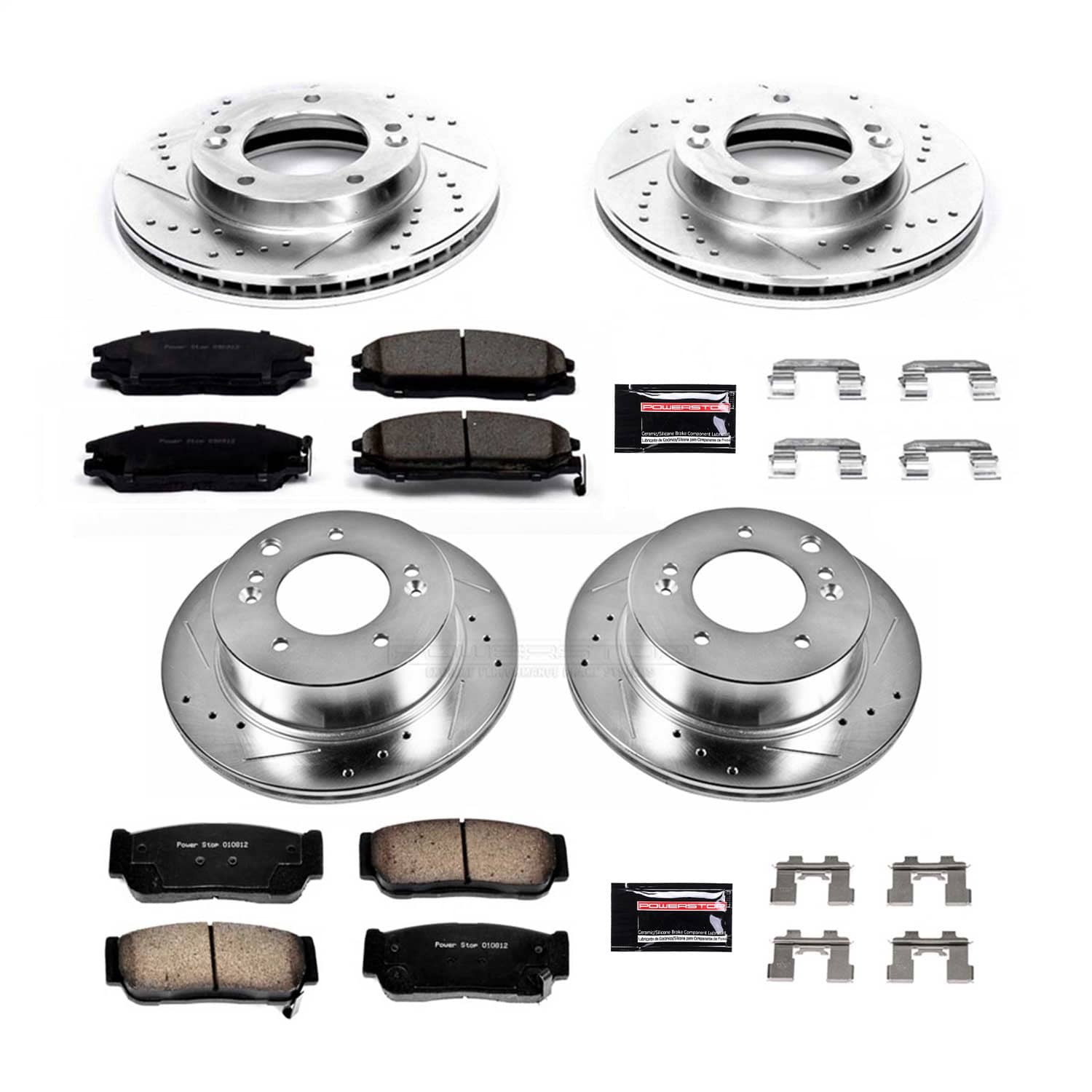 Power Stop - K5900 - Front and Rear - Disc Brake Pad and Rotor Kit