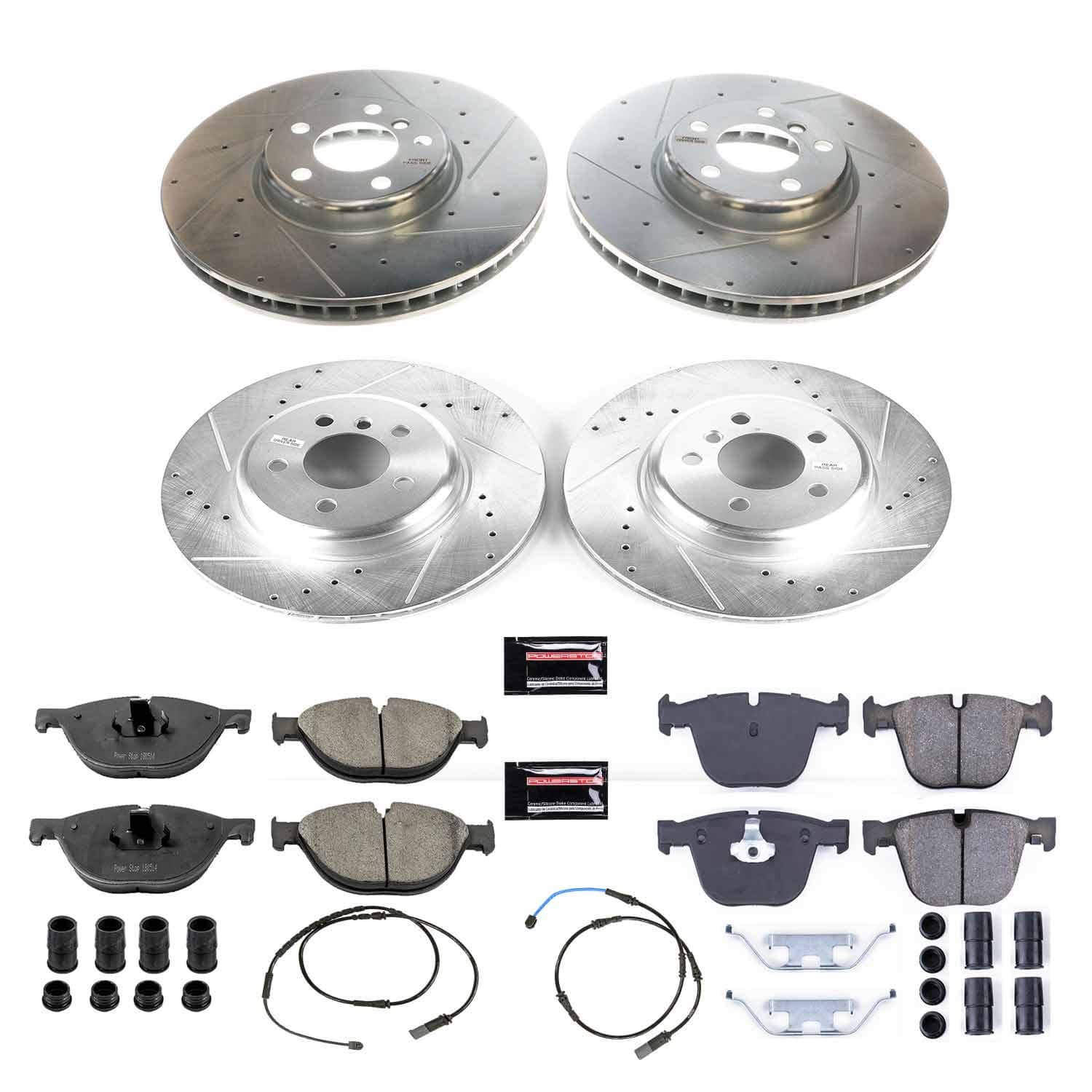 Power Stop - K6027 - Front and Rear - Disc Brake Pad and Rotor Kit