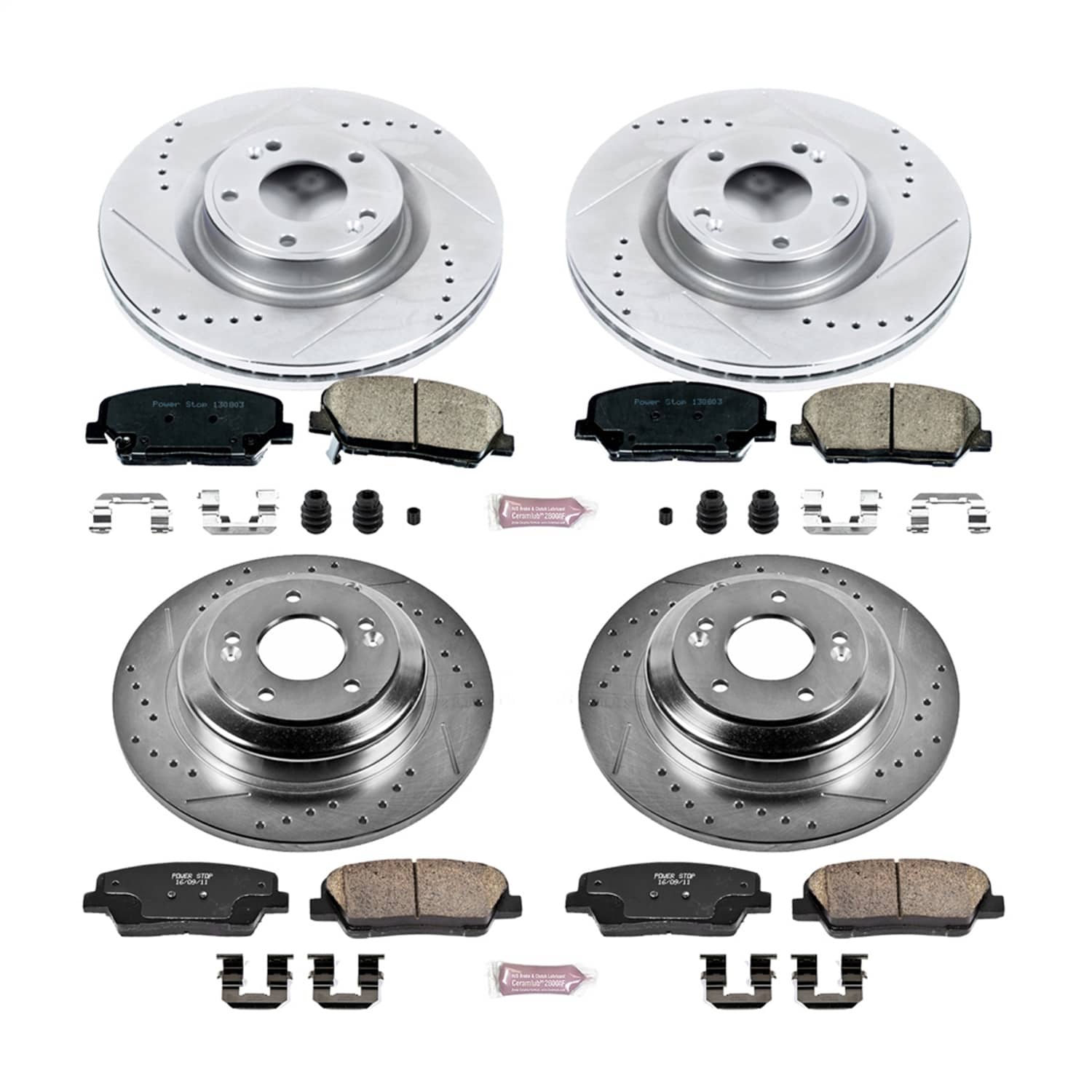 Power Stop - K6170 - Front and Rear - Disc Brake Pad and Rotor Kit