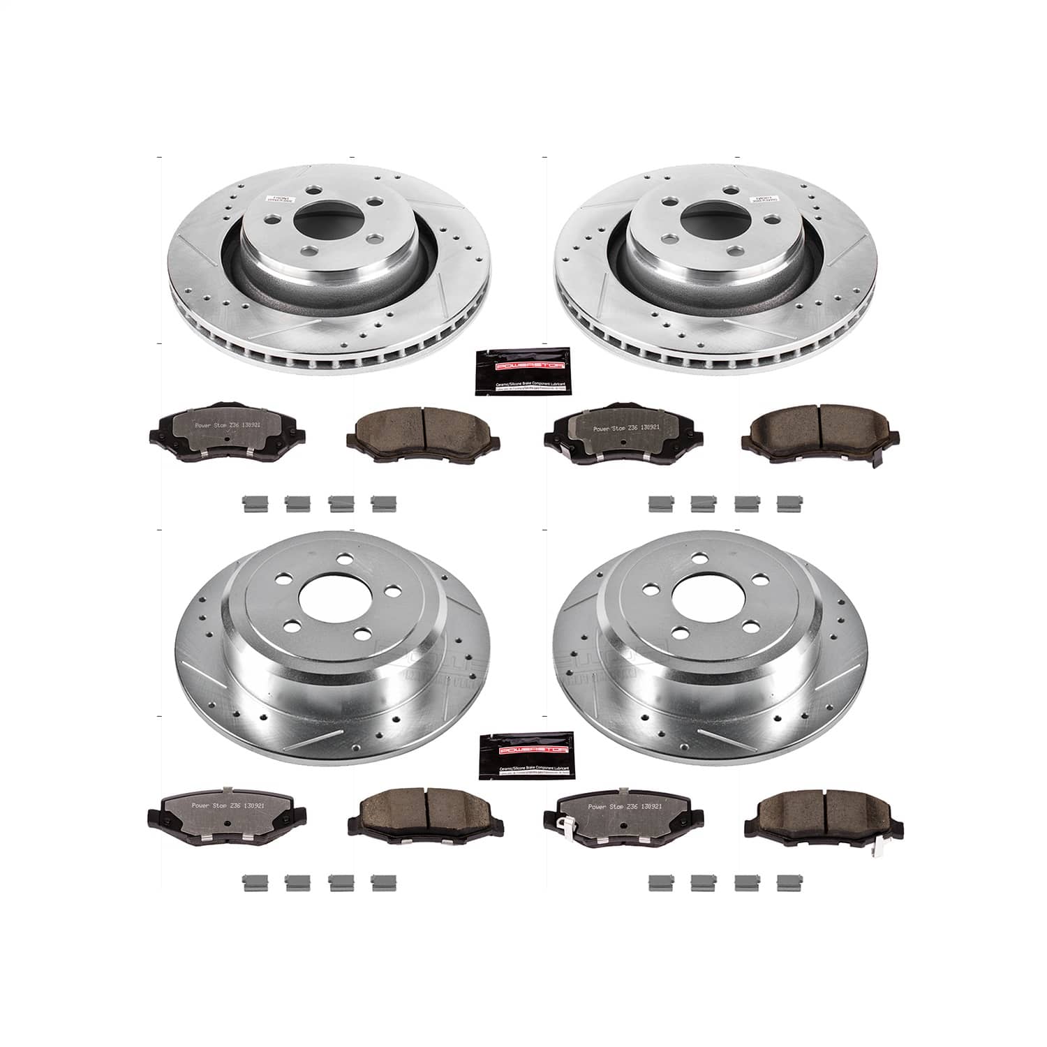 Power Stop - K6396-36 - Front and Rear - Disc Brake Pad and Rotor Kit