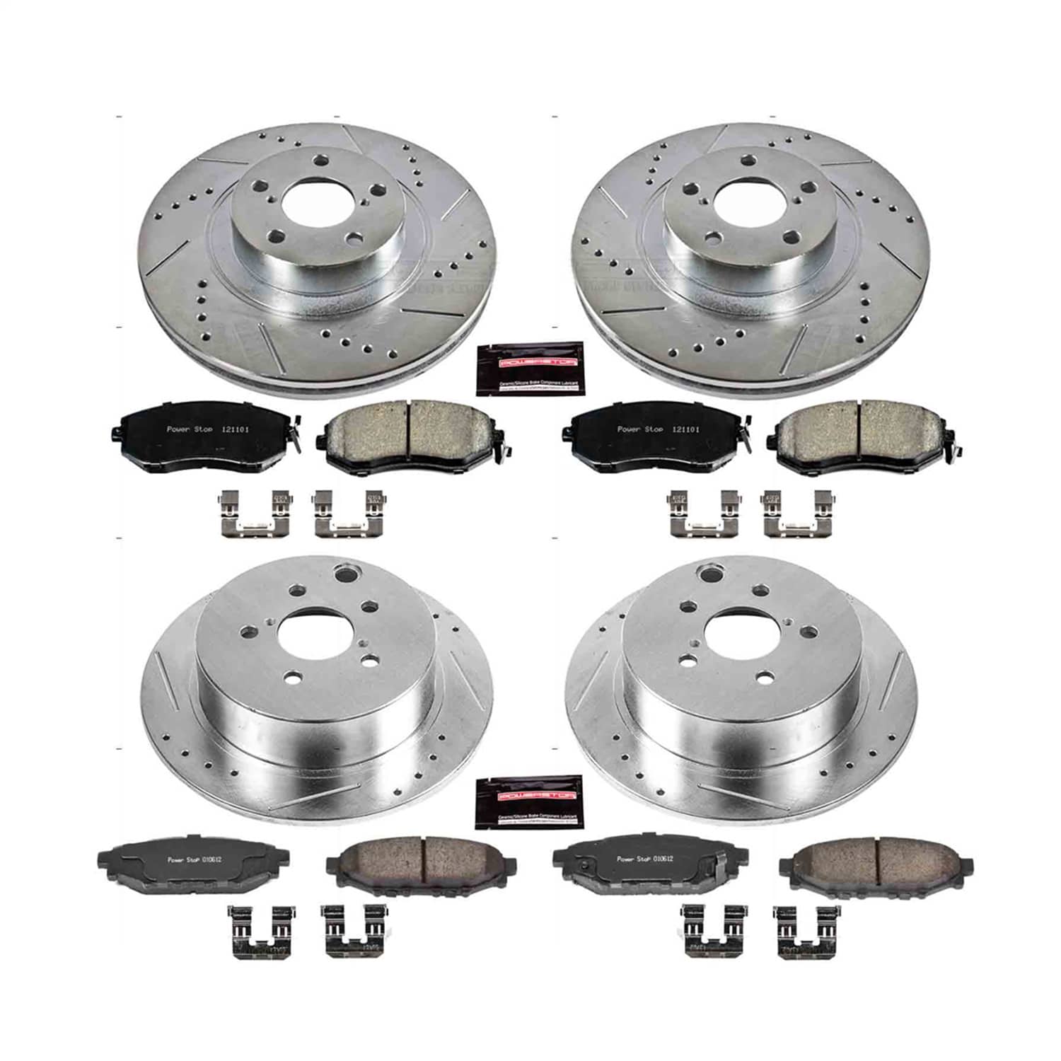 Power Stop - K6762 - Front and Rear - Disc Brake Pad and Rotor Kit