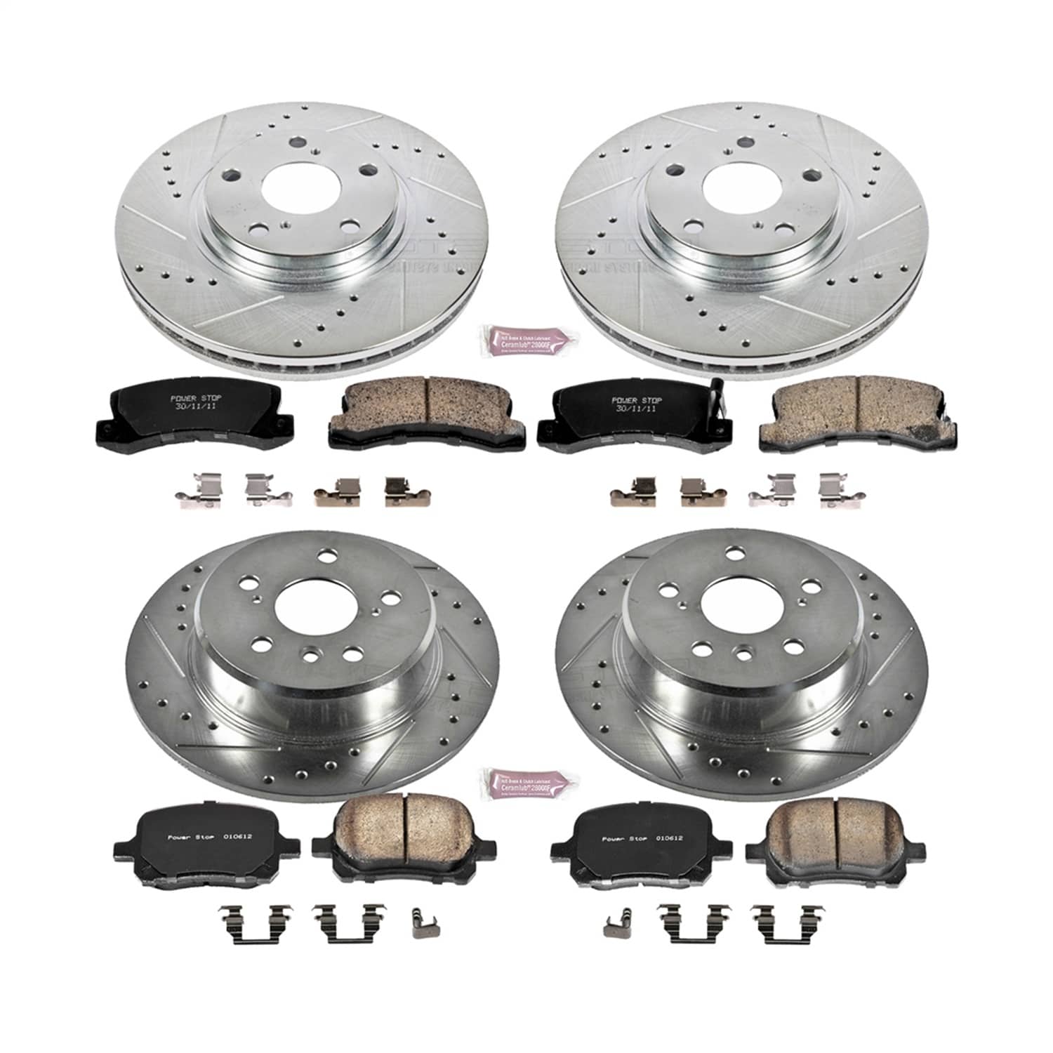 Power Stop - K6782 - Front and Rear - Disc Brake Pad and Rotor Kit