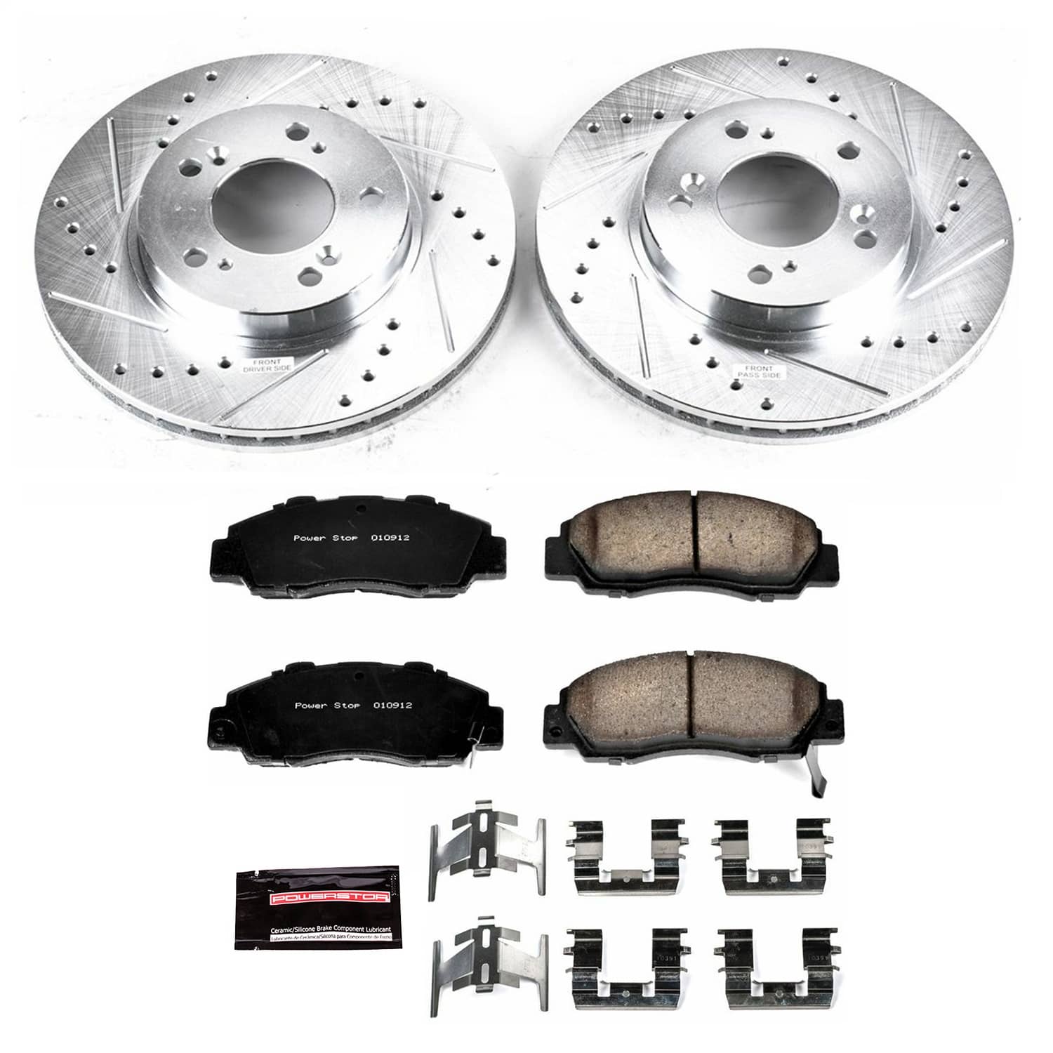 Power Stop - K704 - Front - Disc Brake Pad and Rotor Kit