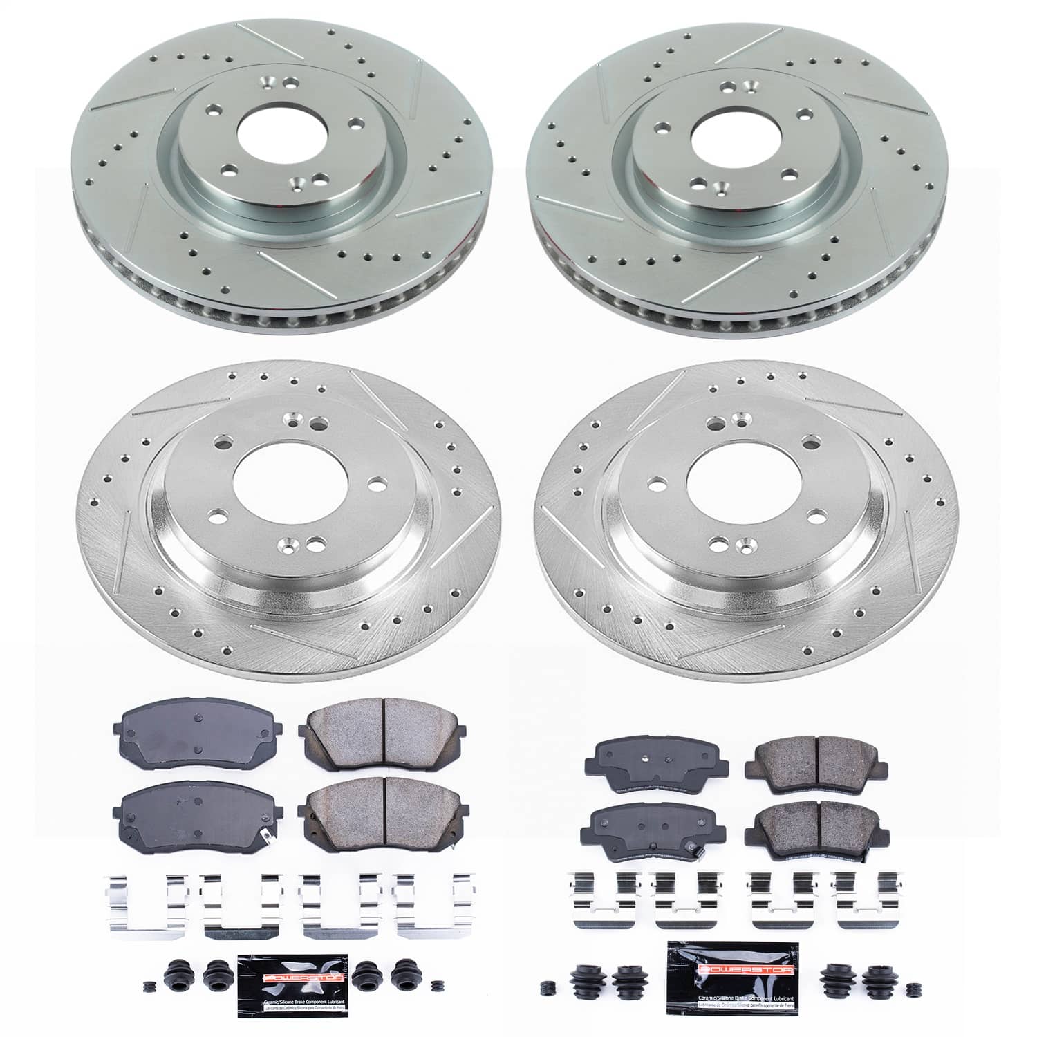 Power Stop - K7114 - Front and Rear - Disc Brake Pad and Rotor Kit