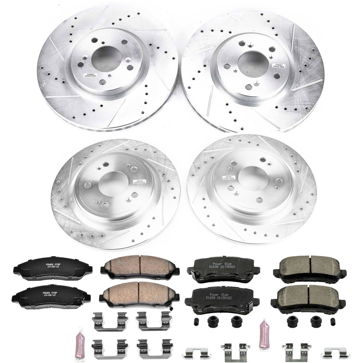 Power Stop - K7282 - Front and Rear - Disc Brake Pad and Rotor Kit