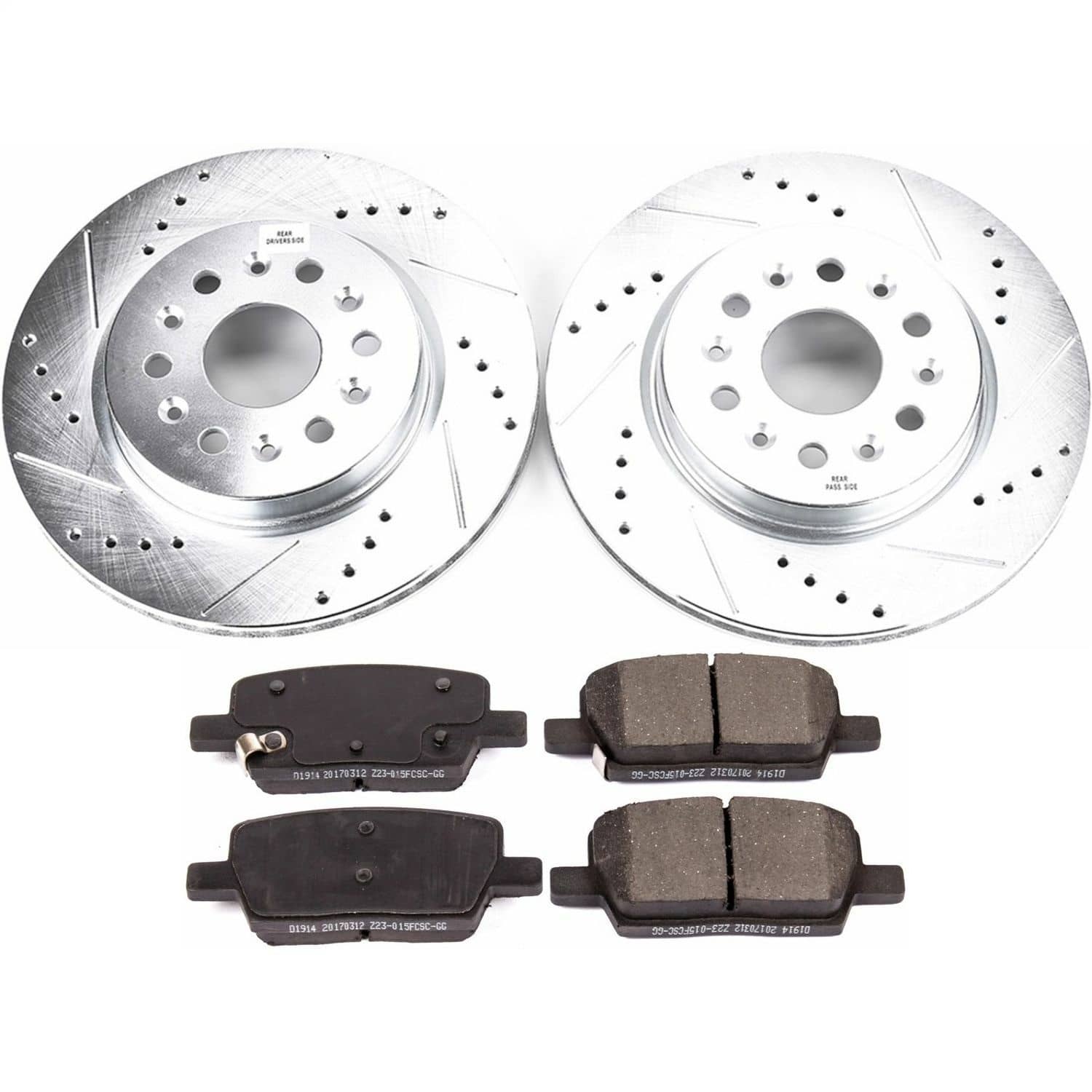 Power Stop - K7411 - Rear - Disc Brake Pad and Rotor Kit