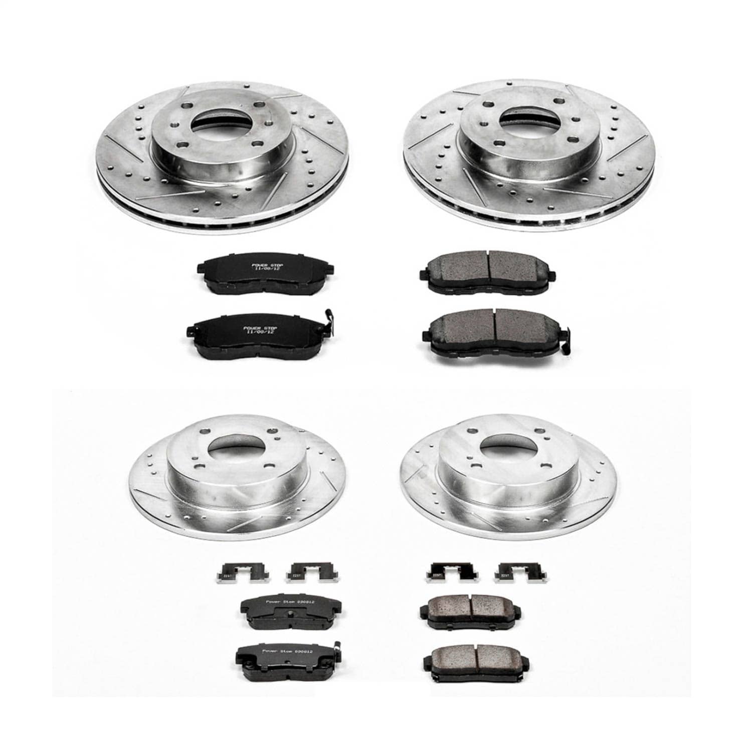 Power Stop - K751 - Front and Rear - Disc Brake Pad and Rotor Kit