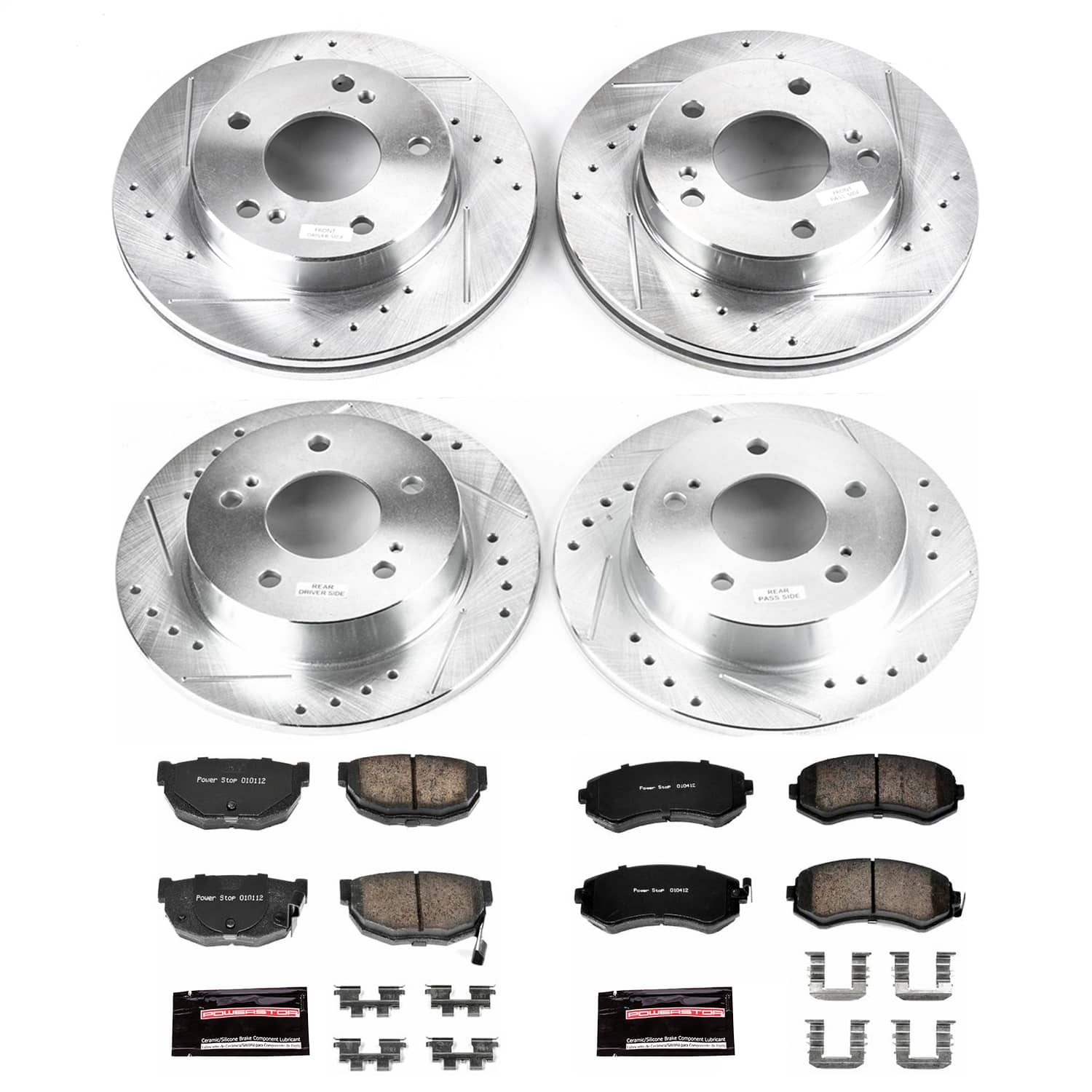 Power Stop - K755 - Front and Rear - Disc Brake Pad and Rotor Kit