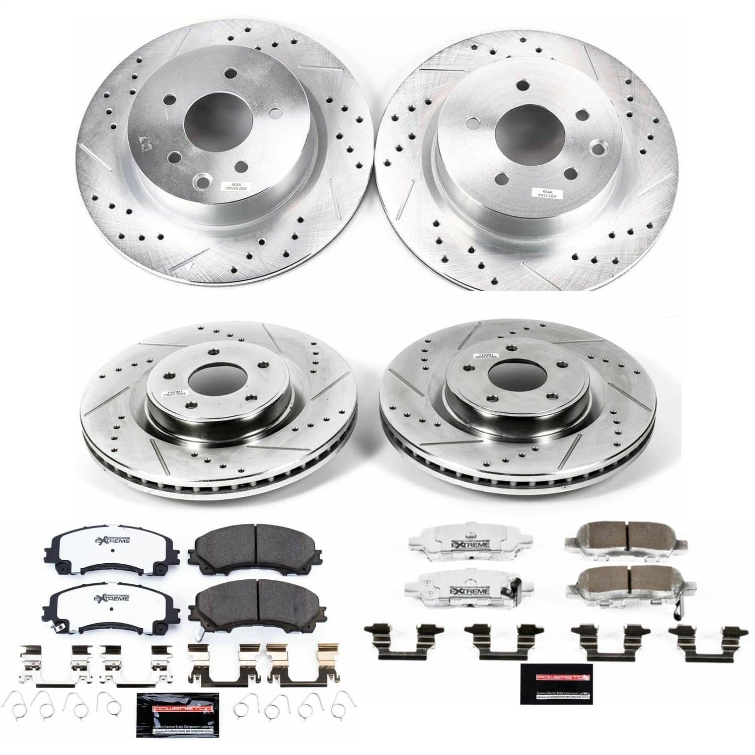 Power Stop - K7584-26 - Front and Rear - Disc Brake Pad and Rotor Kit