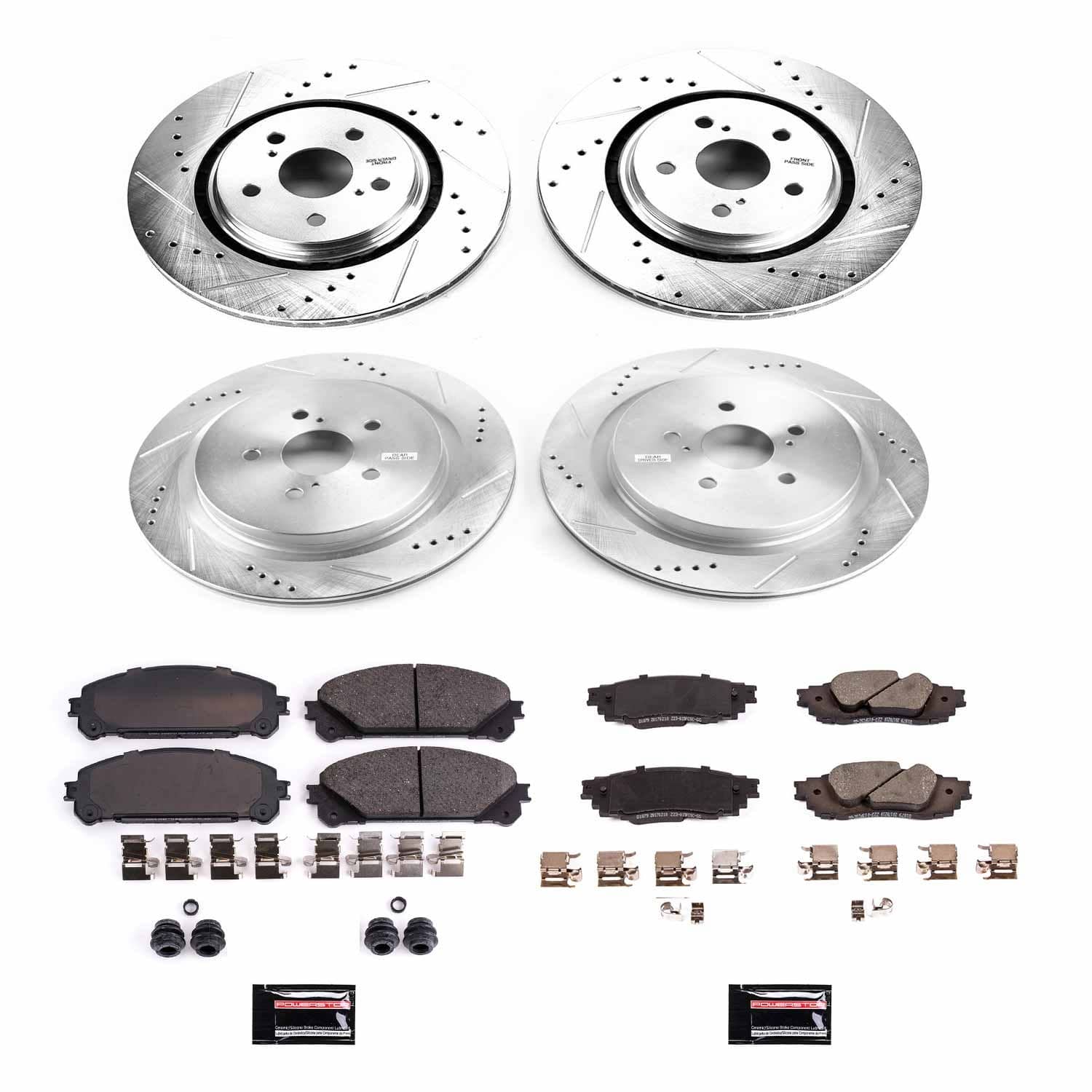Power Stop - K7606 - Front and Rear - Disc Brake Pad and Rotor Kit