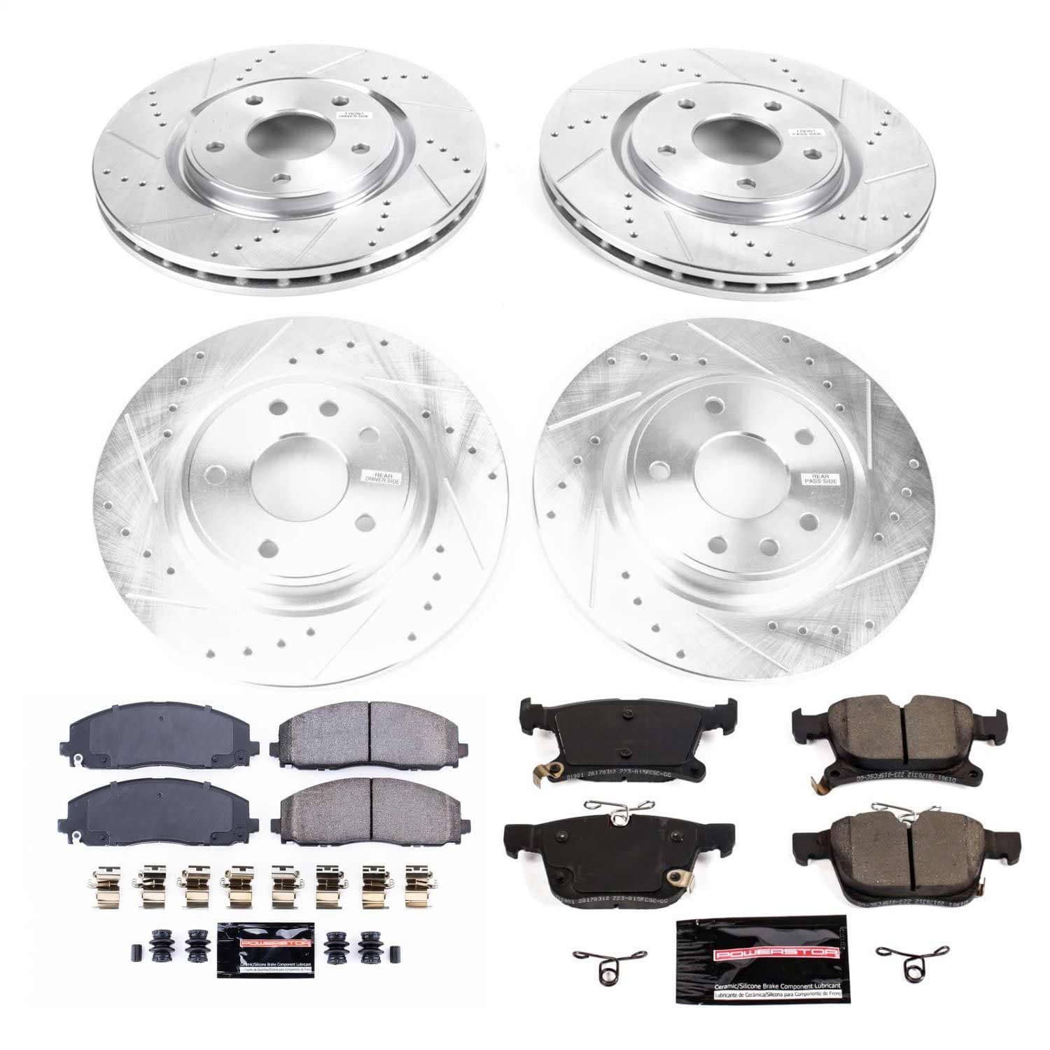 Power Stop - K7841 - Front and Rear - Disc Brake Pad and Rotor Kit