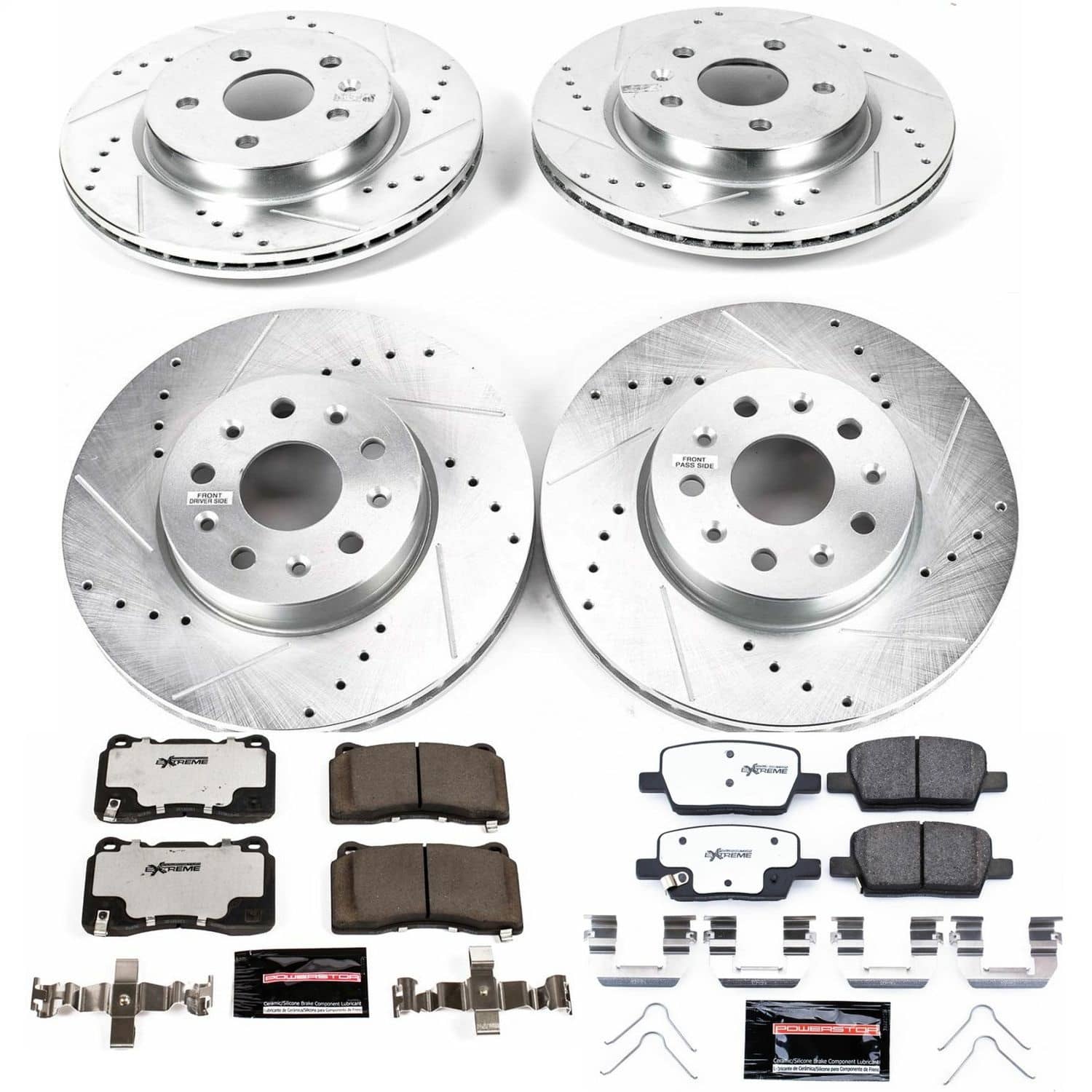 Power Stop - K7908-26 - Front and Rear - Disc Brake Pad and Rotor Kit