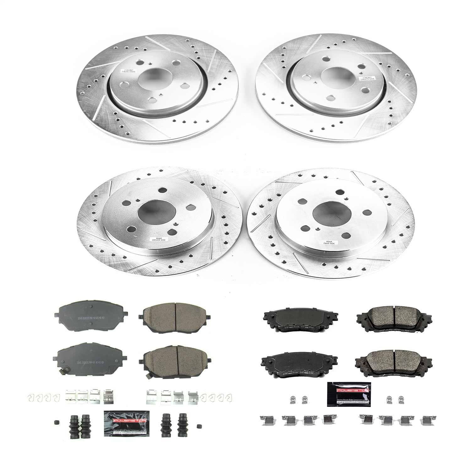 Power Stop - K7925 - Front and Rear - Disc Brake Pad and Rotor Kit