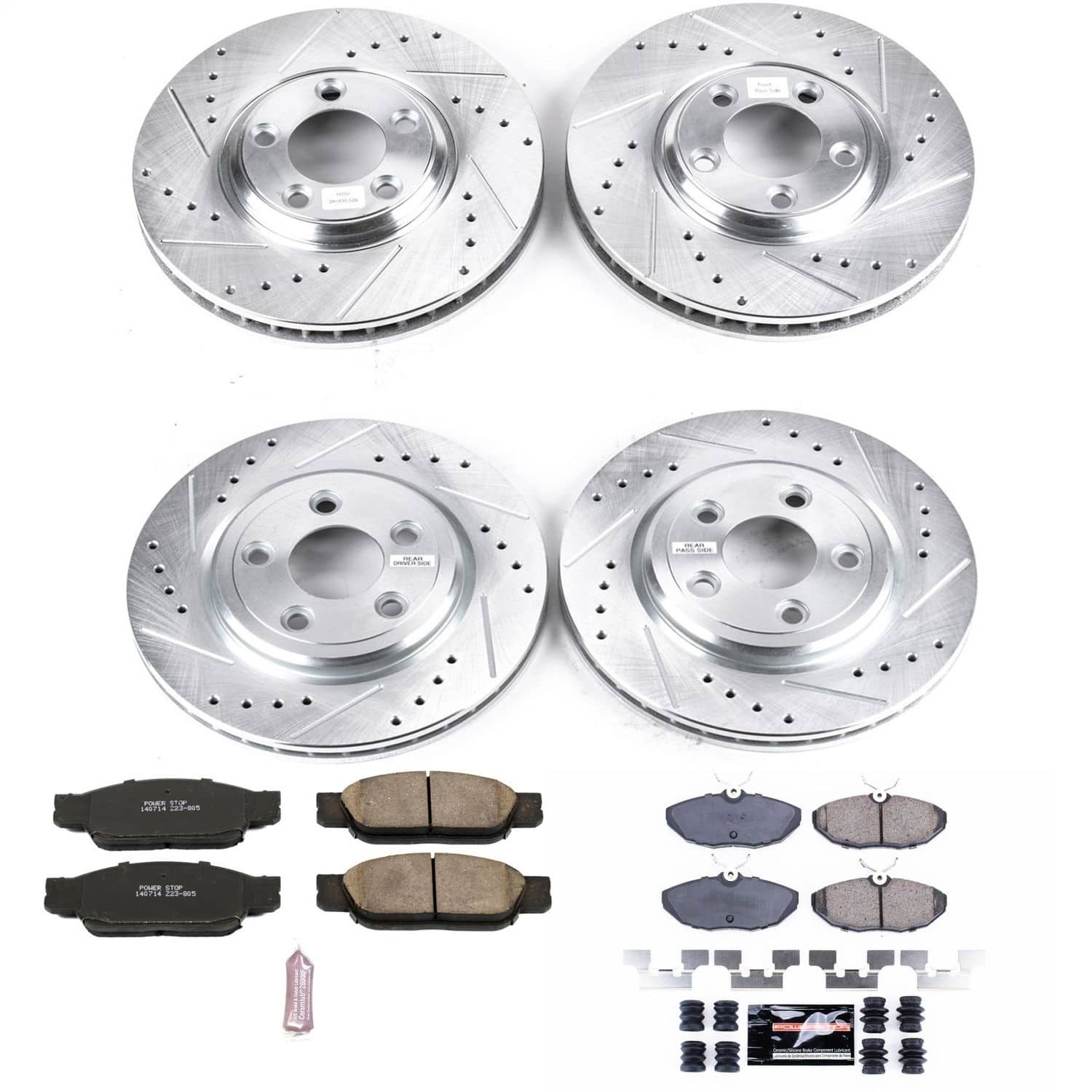 Power Stop - K7937 - Front and Rear - Disc Brake Pad and Rotor Kit
