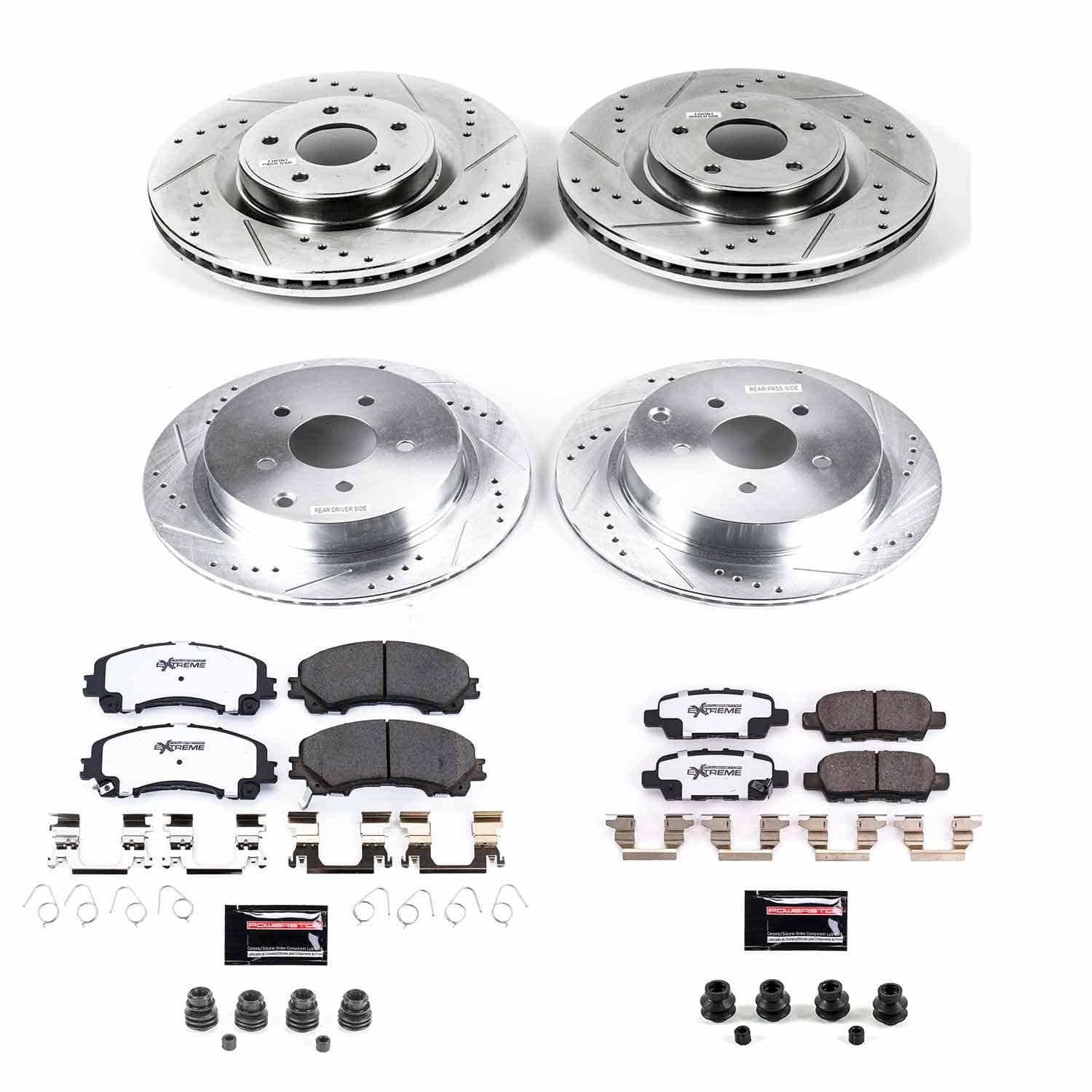 Power Stop - K8006-26 - Front and Rear - Disc Brake Pad and Rotor Kit