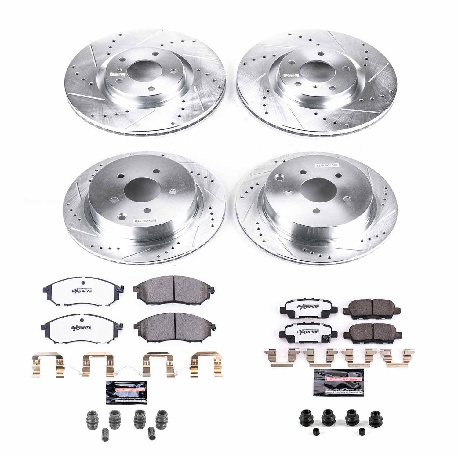 Power Stop - K8061-26 - Front and Rear - Disc Brake Pad and Rotor Kit