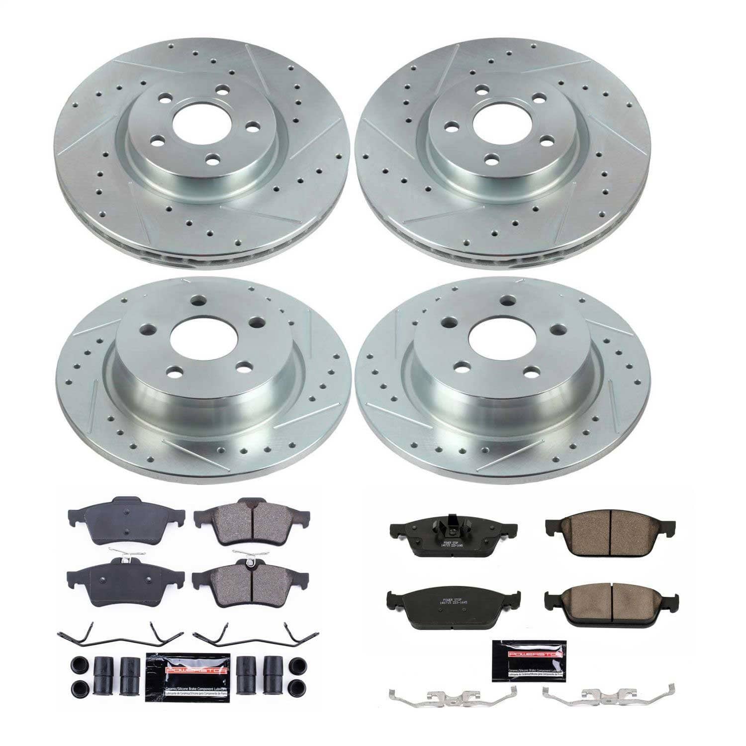 Power Stop - K8174 - Front and Rear - Disc Brake Pad and Rotor Kit