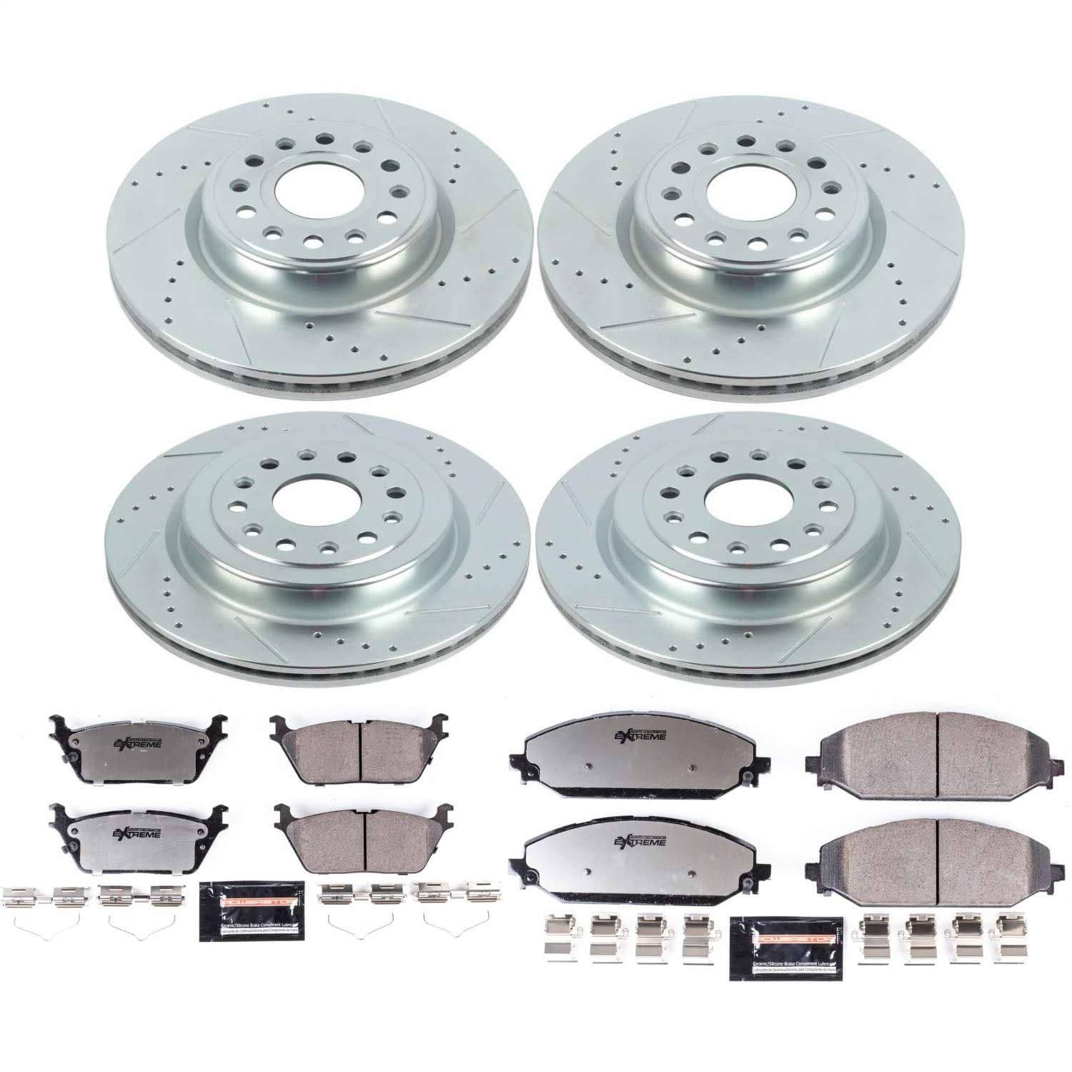 Power Stop - K8182-36 - Front and Rear - Disc Brake Pad and Rotor Kit