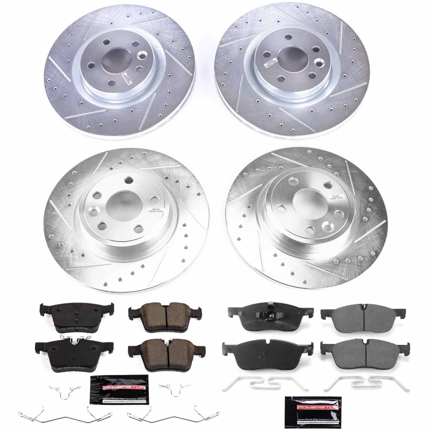 Power Stop - K8198 - Front and Rear - Disc Brake Pad and Rotor Kit
