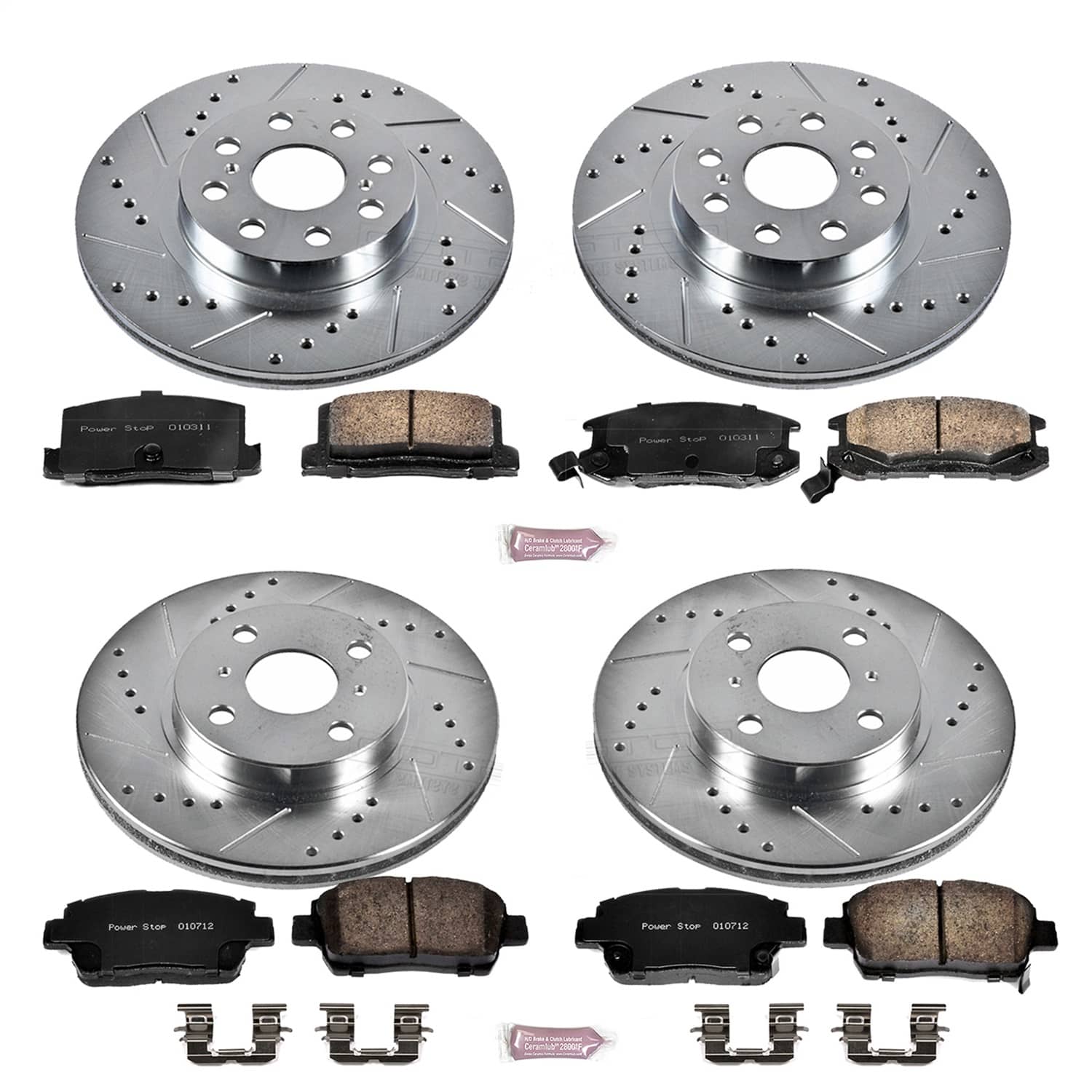 Power Stop - K822 - Front and Rear - Disc Brake Pad and Rotor Kit
