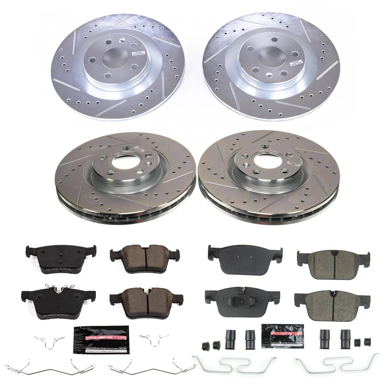 Power Stop - K8225 - Front and Rear - Disc Brake Pad and Rotor Kit