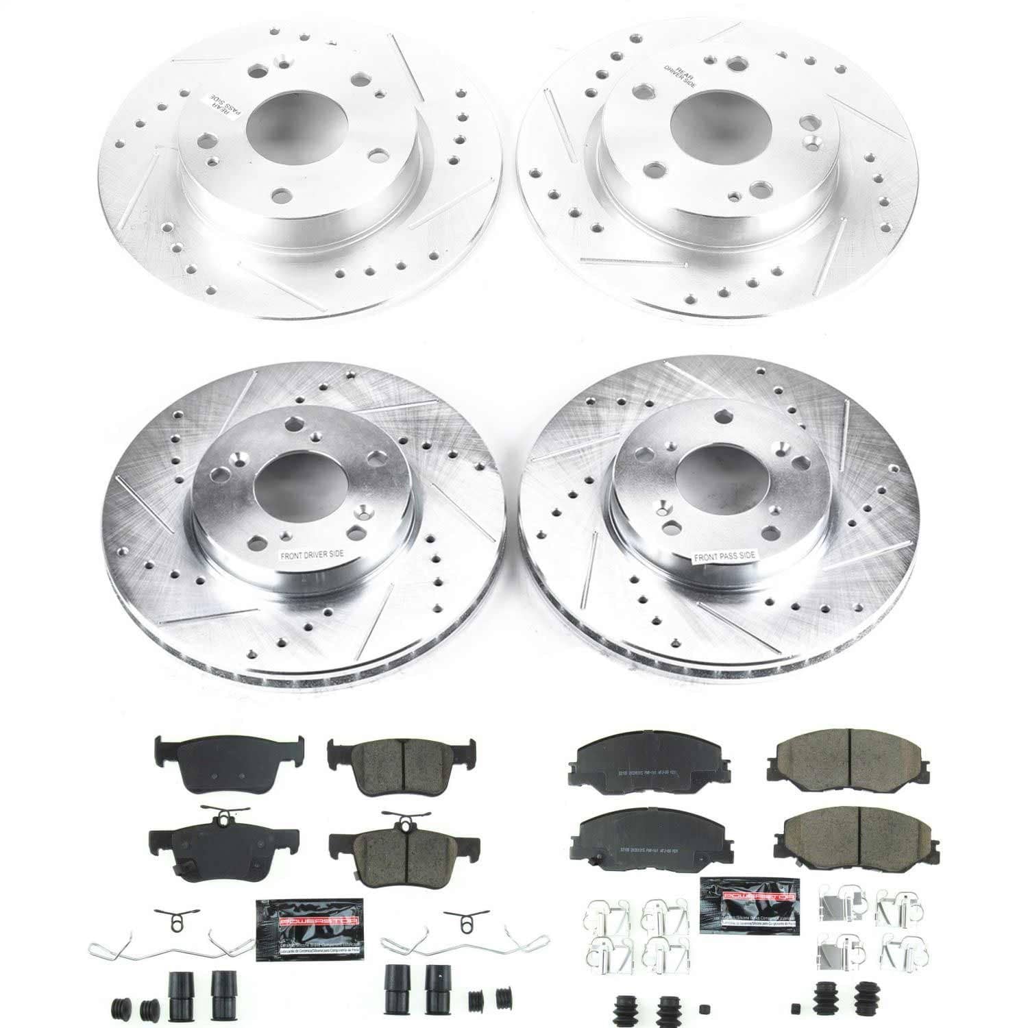 Power Stop - K8343 - Front and Rear - Disc Brake Pad and Rotor Kit