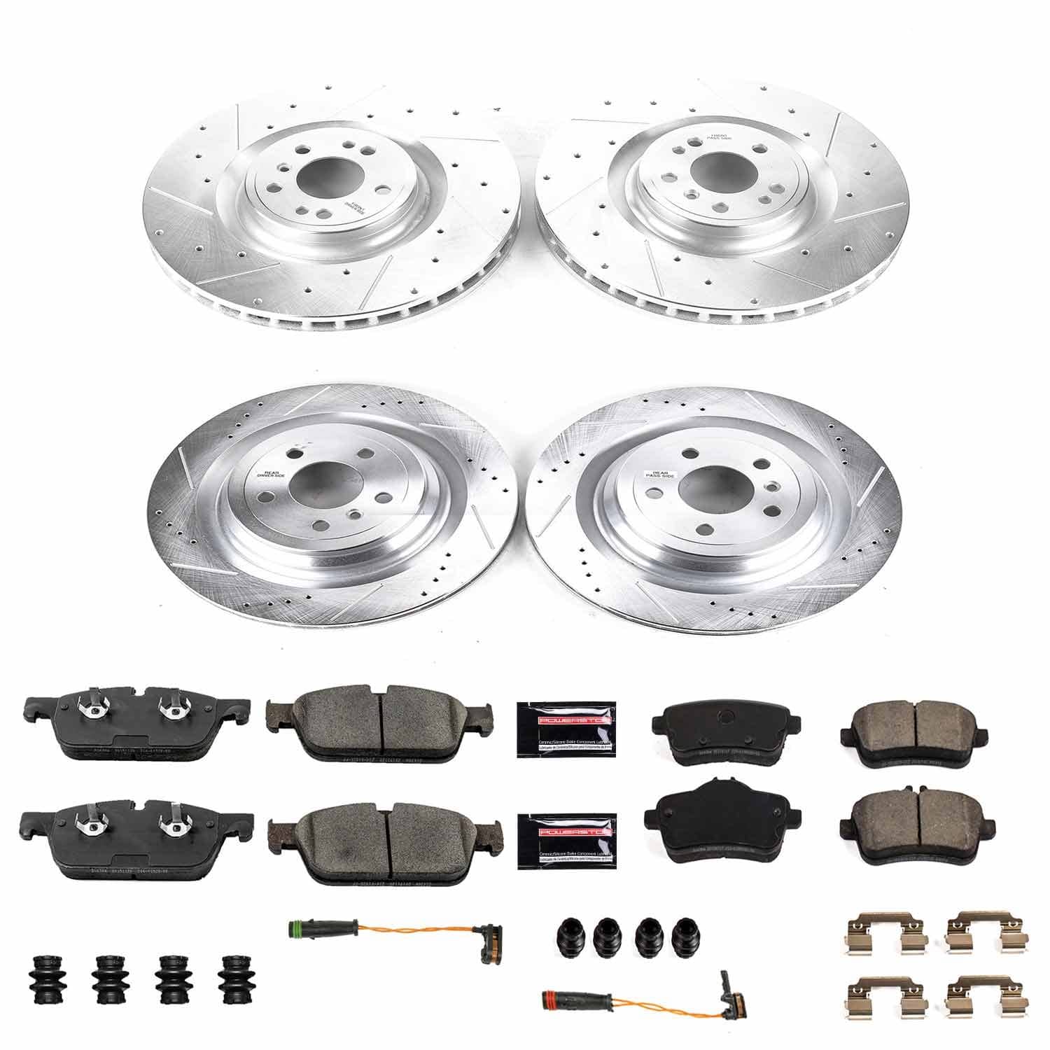 Power Stop - K8354 - Front and Rear - Disc Brake Pad and Rotor Kit