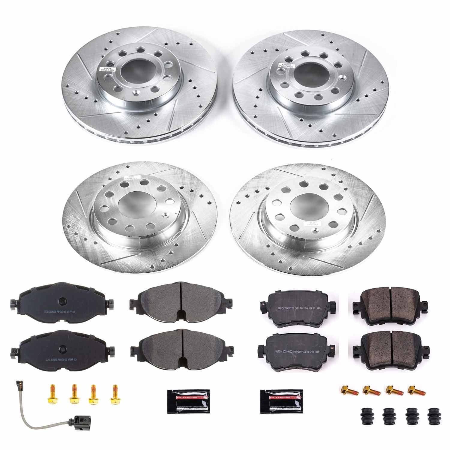 Power Stop - K8363 - Front and Rear - Disc Brake Pad and Rotor Kit