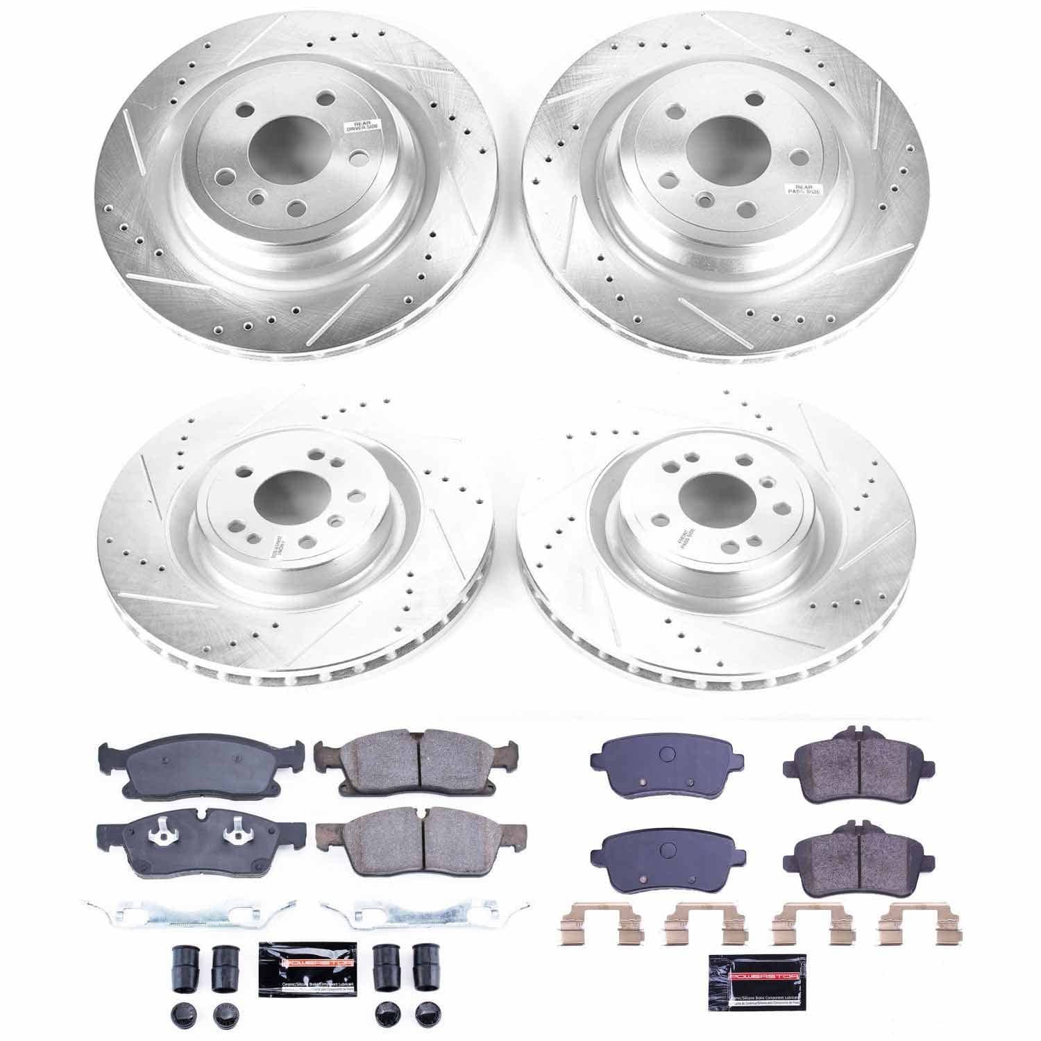 Power Stop - K8435 - Front and Rear - Disc Brake Pad and Rotor Kit