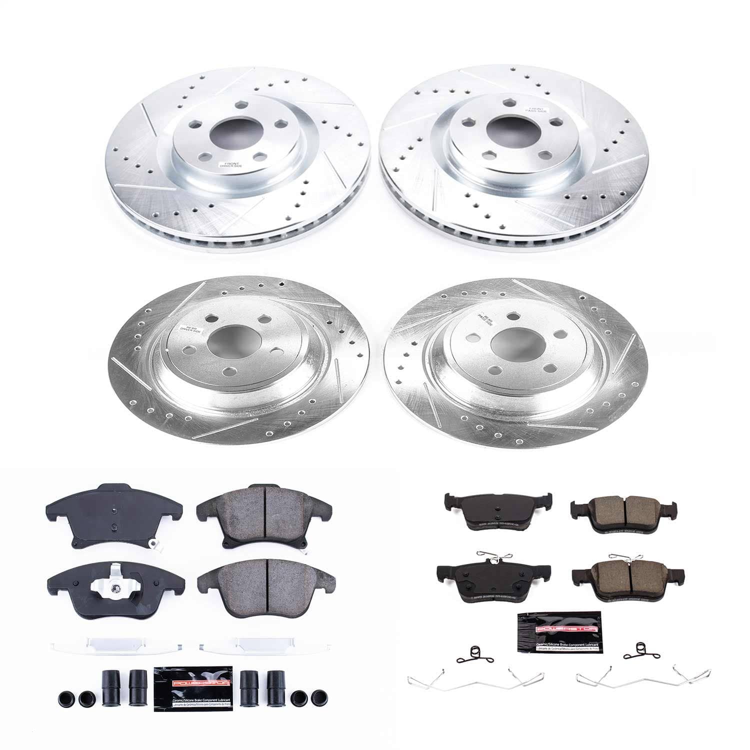 Power Stop - K8541 - Front and Rear - Disc Brake Pad and Rotor Kit