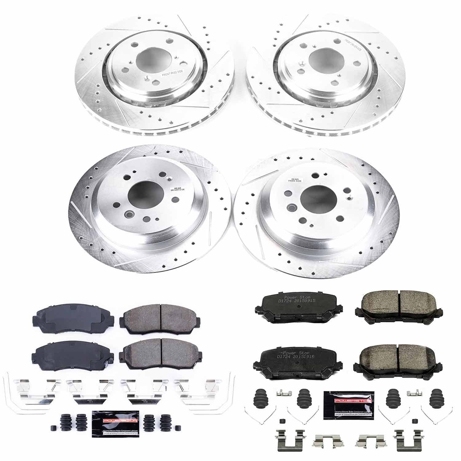 Power Stop - K8613 - Front and Rear - Disc Brake Pad and Rotor Kit