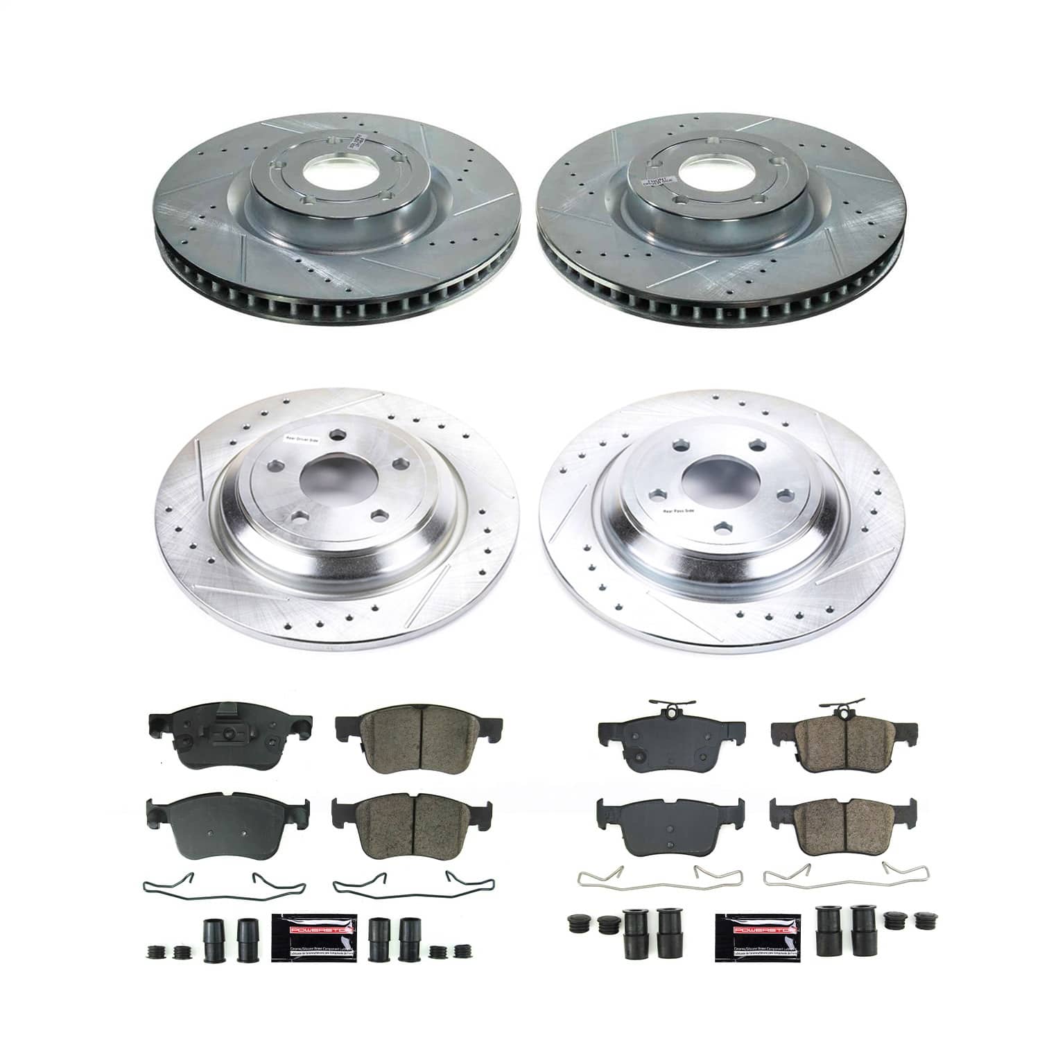 Power Stop - K8644 - Front and Rear - Disc Brake Pad and Rotor Kit