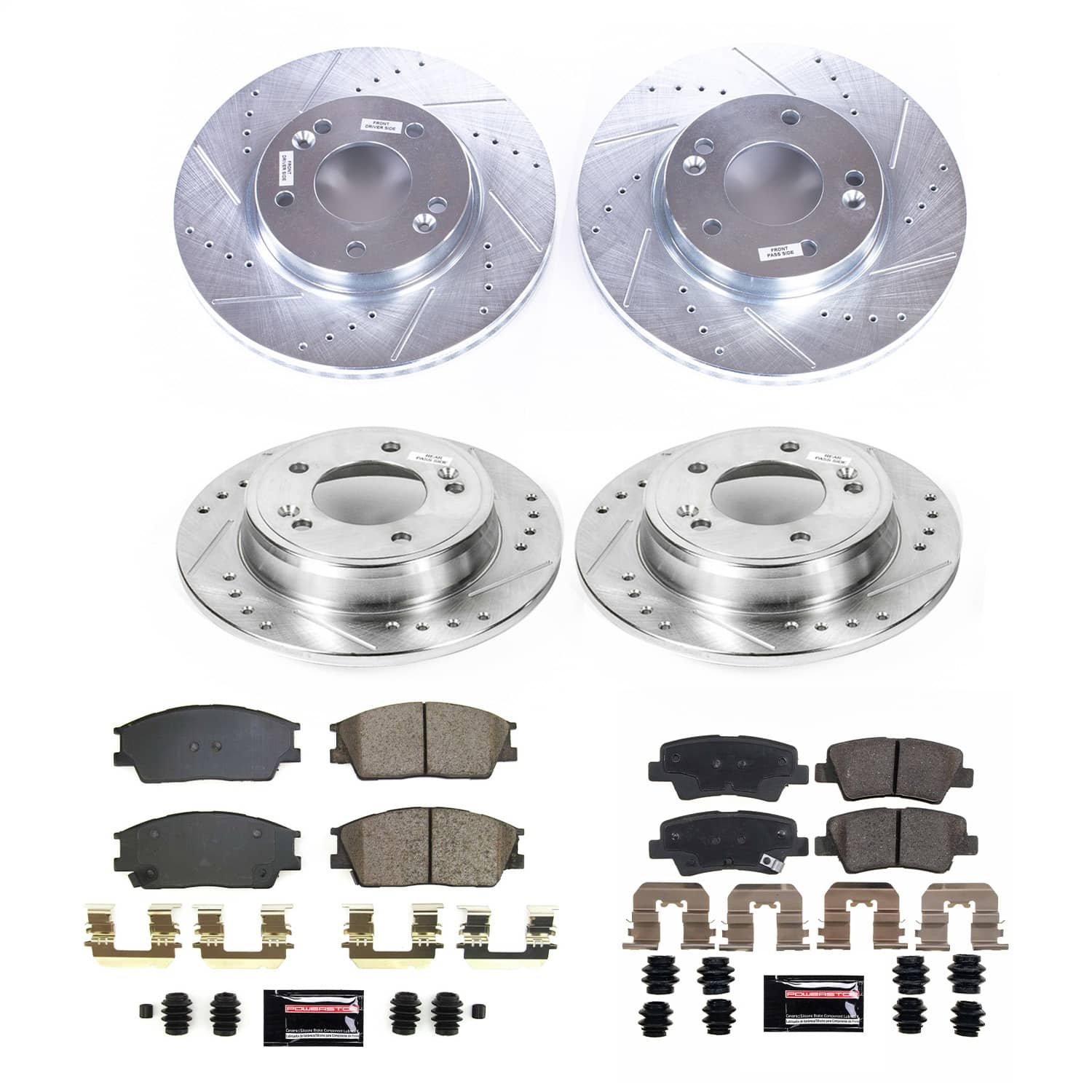 Power Stop - K8686 - Front and Rear - Disc Brake Pad and Rotor Kit