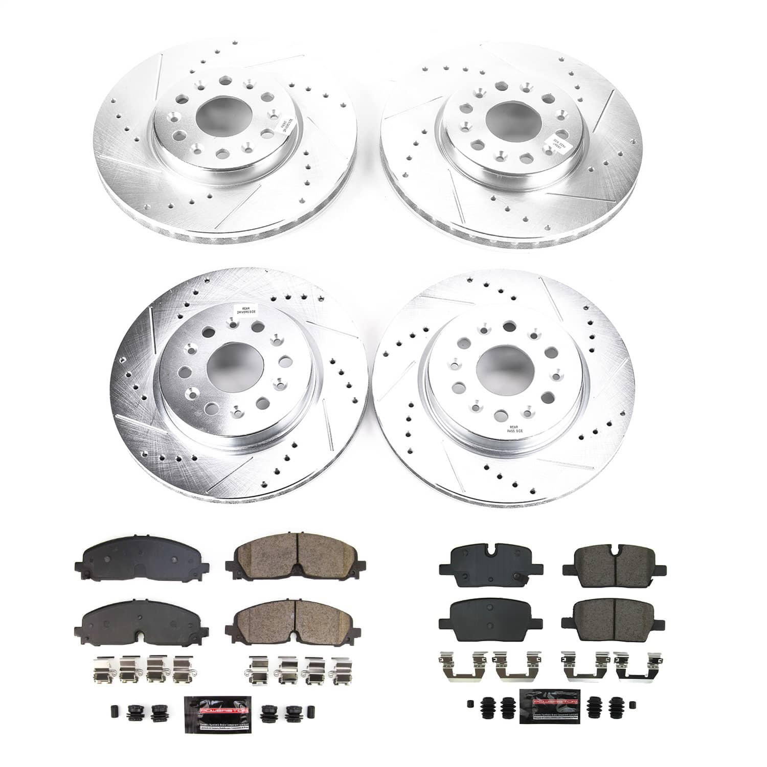 Power Stop - K8794 - Front and Rear - Disc Brake Pad and Rotor Kit