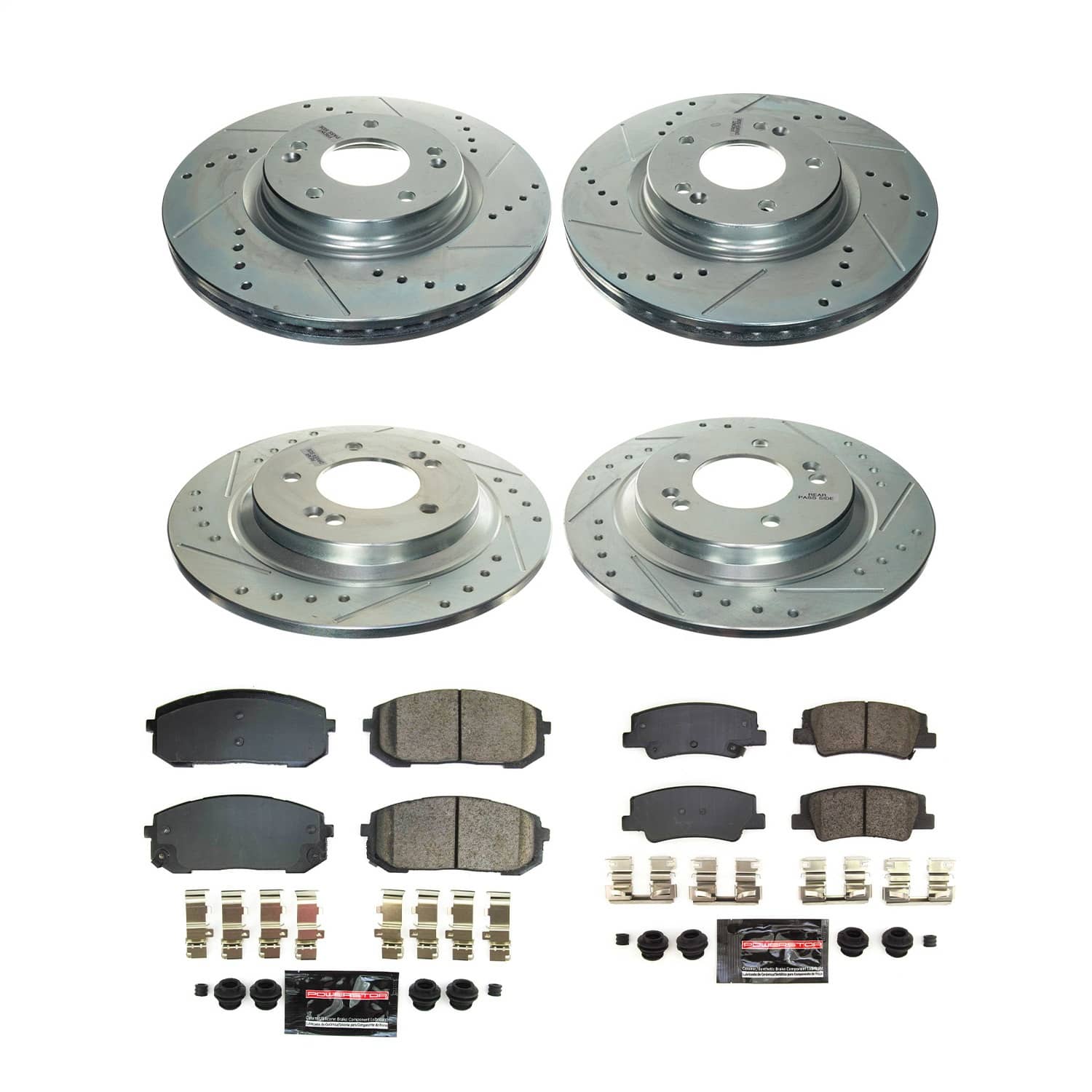 Power Stop - K8809 - Front and Rear - Disc Brake Pad and Rotor Kit