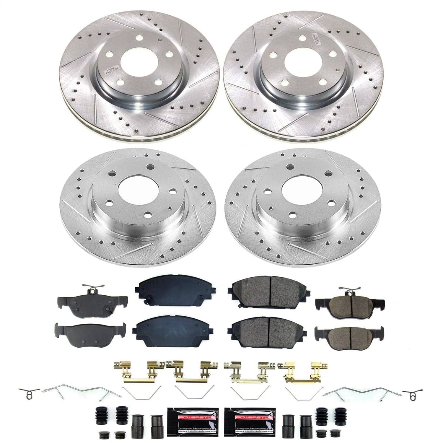 Power Stop - K8815 - Front and Rear - Disc Brake Pad and Rotor Kit