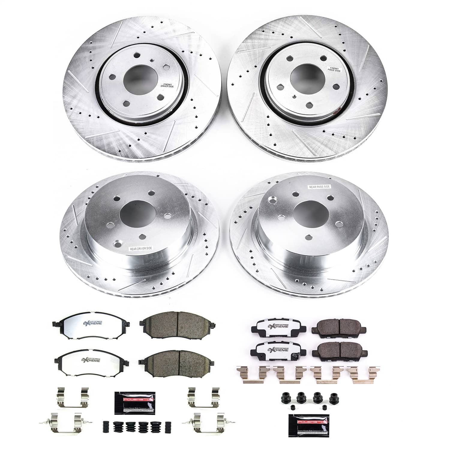 Power Stop - K8878-26 - Front and Rear - Disc Brake Pad and Rotor Kit