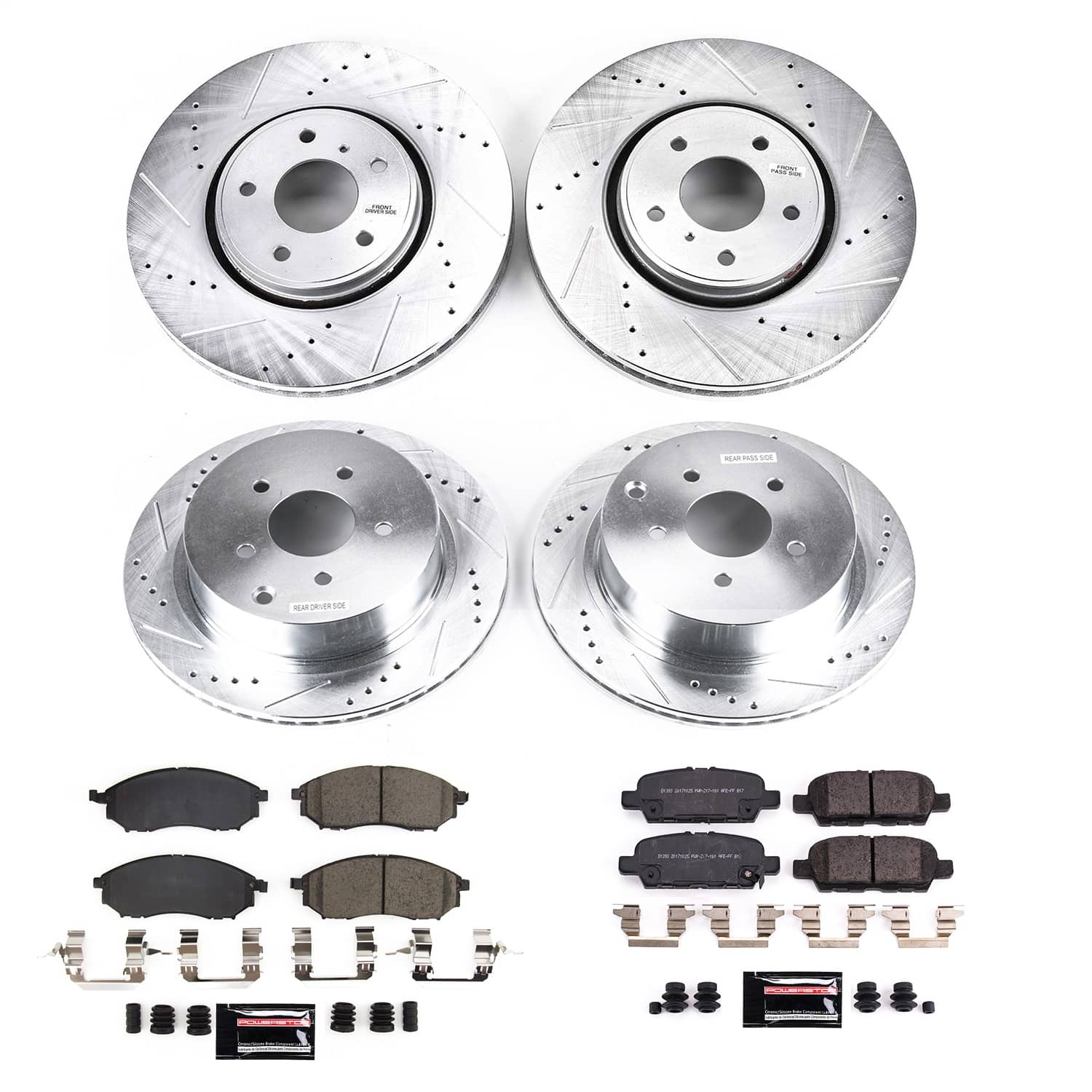 Power Stop - K8878 - Front and Rear - Disc Brake Pad and Rotor Kit