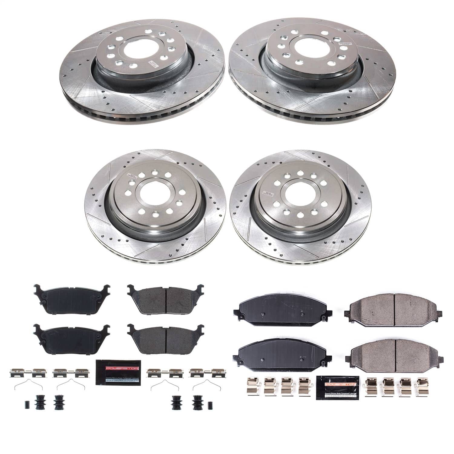 Power Stop - K8902 - Front and Rear - Disc Brake Pad and Rotor Kit